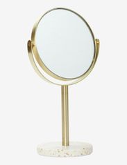 Hübsch - Pamper Table Mirror - apvalūs veidrodžiai - brass - 0