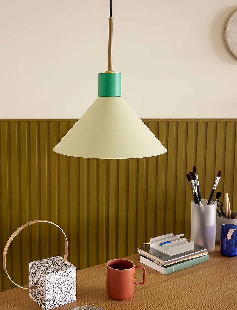 Hübsch - Crayon Lamp - rippvalgustid - green/brown - 3