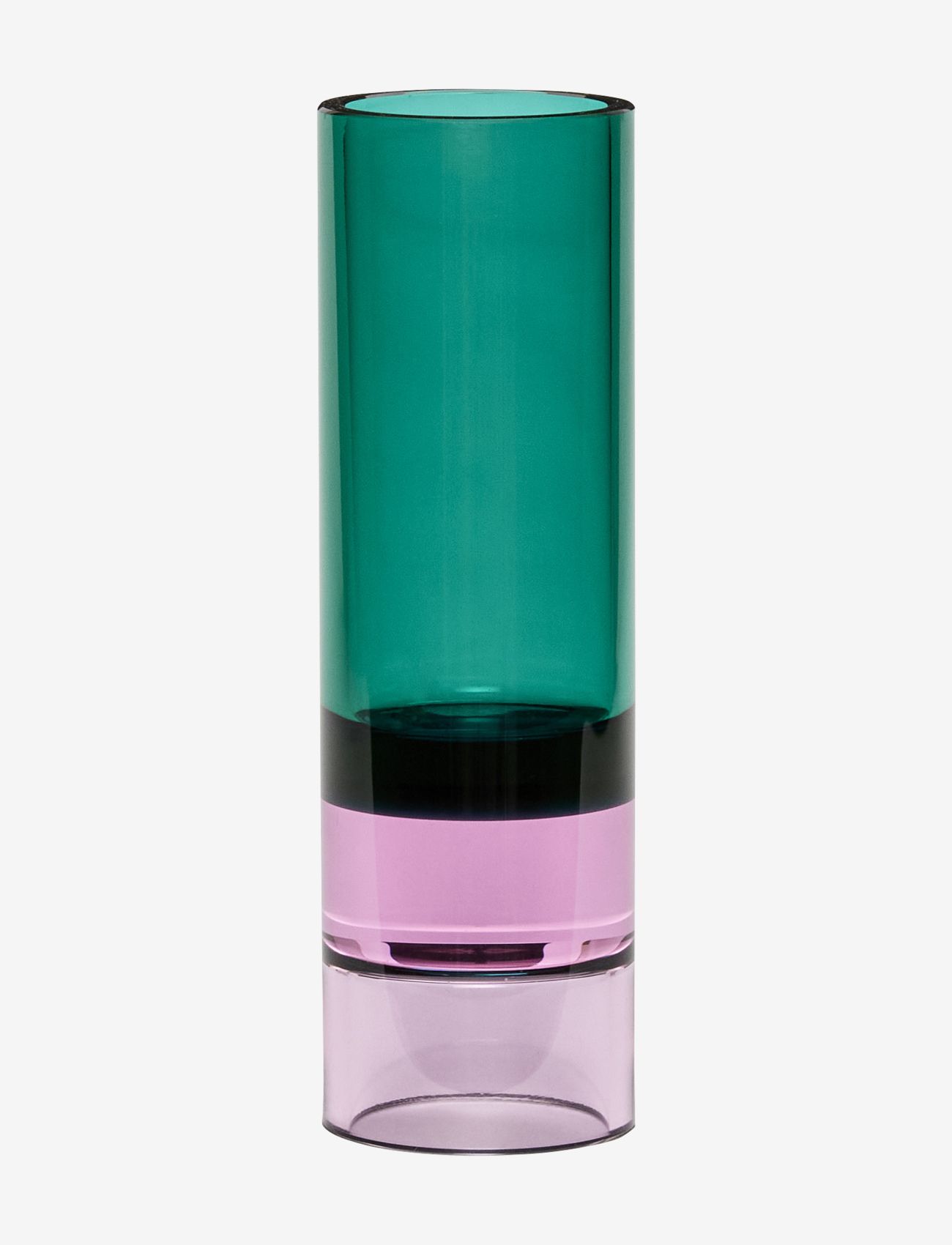 Hübsch - Astro Tealight Holder/Vase - cilindro formos vazos - green/pink - 0