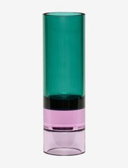 Hübsch - Astro Lysestage/Vase - cylindriske vaser - green/pink - 0
