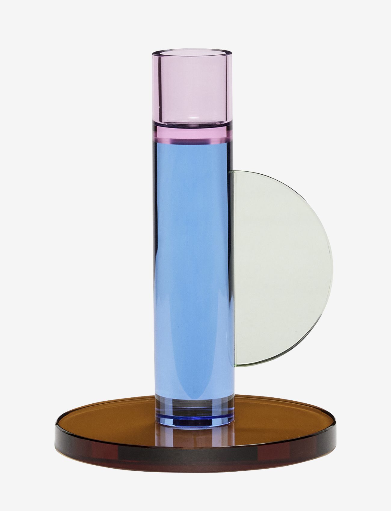 Hübsch - Astro Tealight Holder - kerzenständer - pink/blue/brown - 1