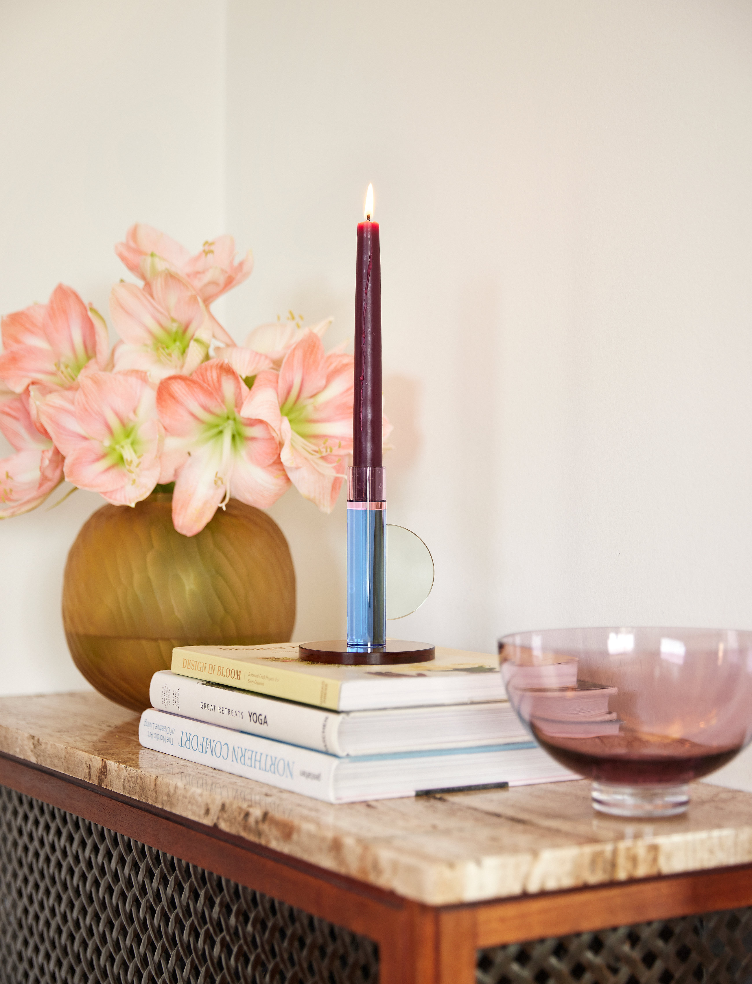 Hübsch Astro Lysestage, One Size x 10, Candlesticks & Lanterns, Mehrfarbig/gemustert - Candlesticks, Homeware