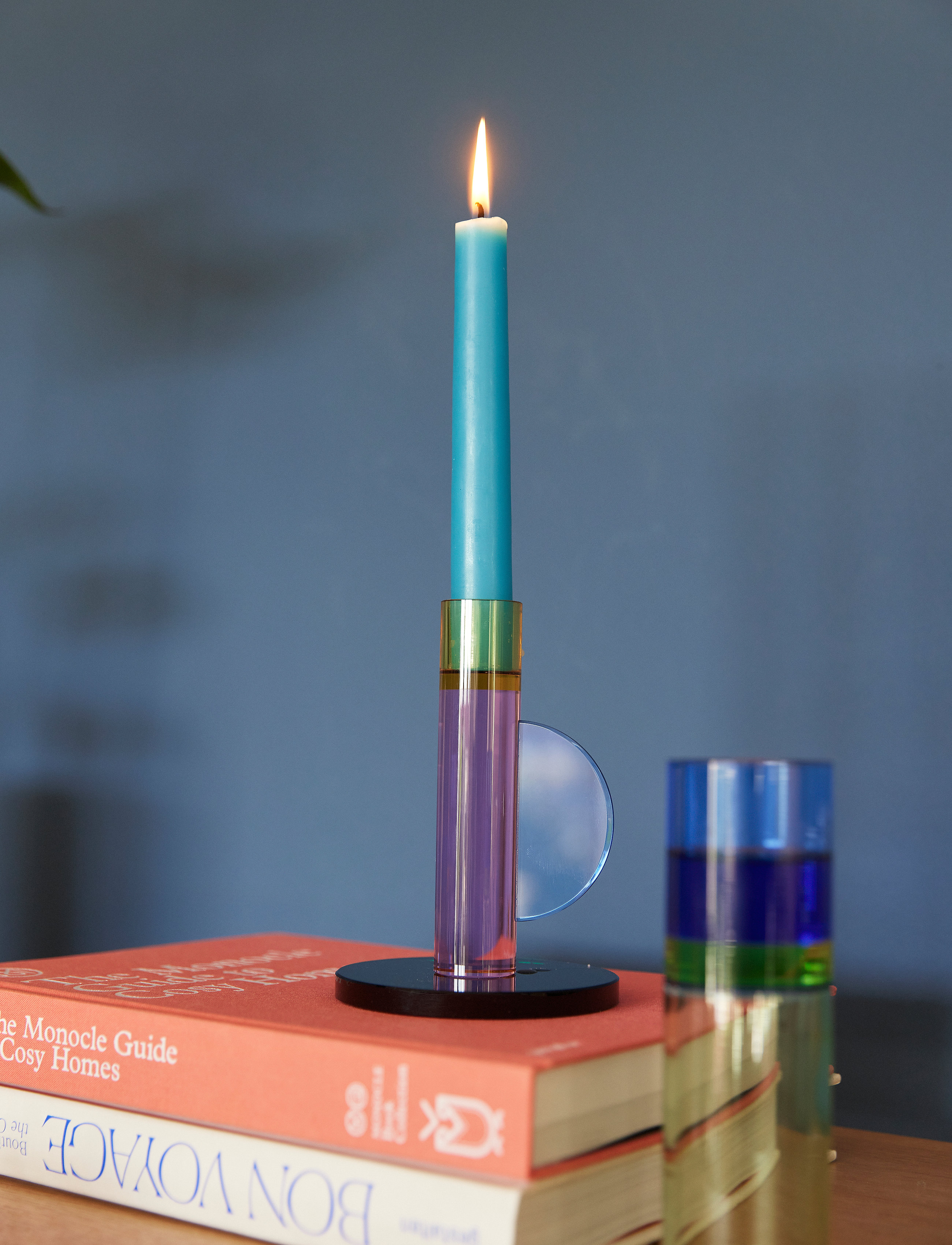 Hübsch - Astro Tealight Holder - pink/yellow/green/blue - 2