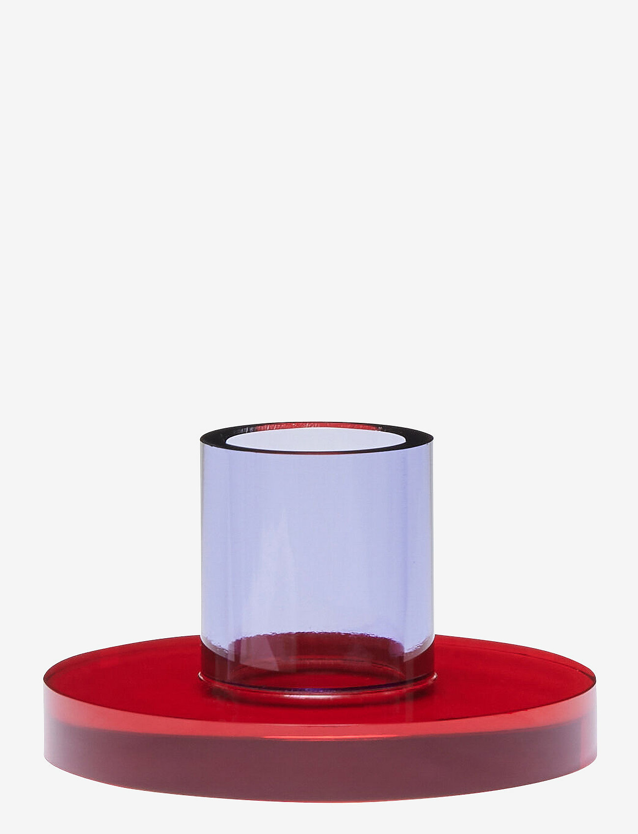 Hübsch - Astra Candleholder - kynttilänjalat - purple,red - 1