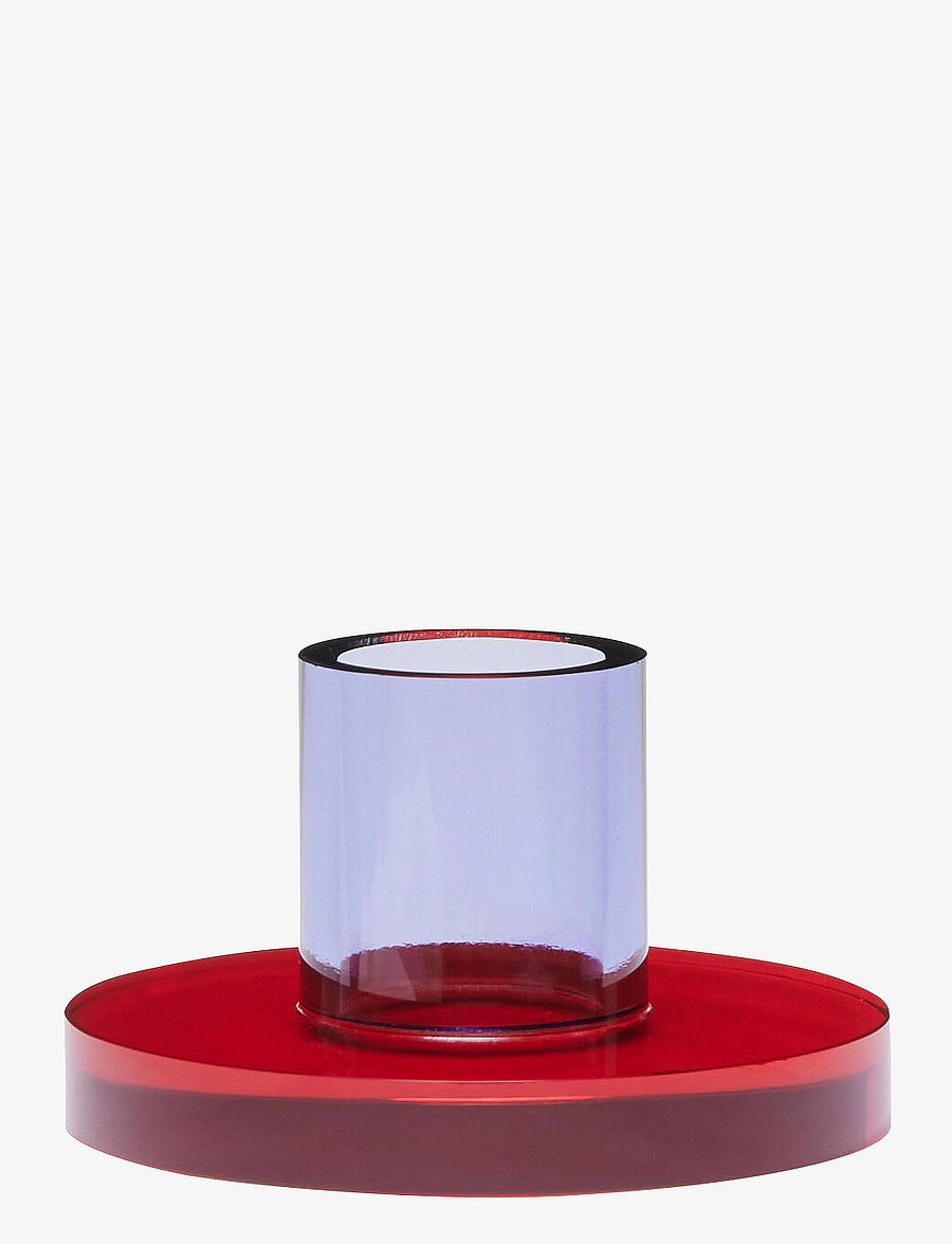 Hübsch - Astra Candleholder - kerzenständer - purple,red - 1