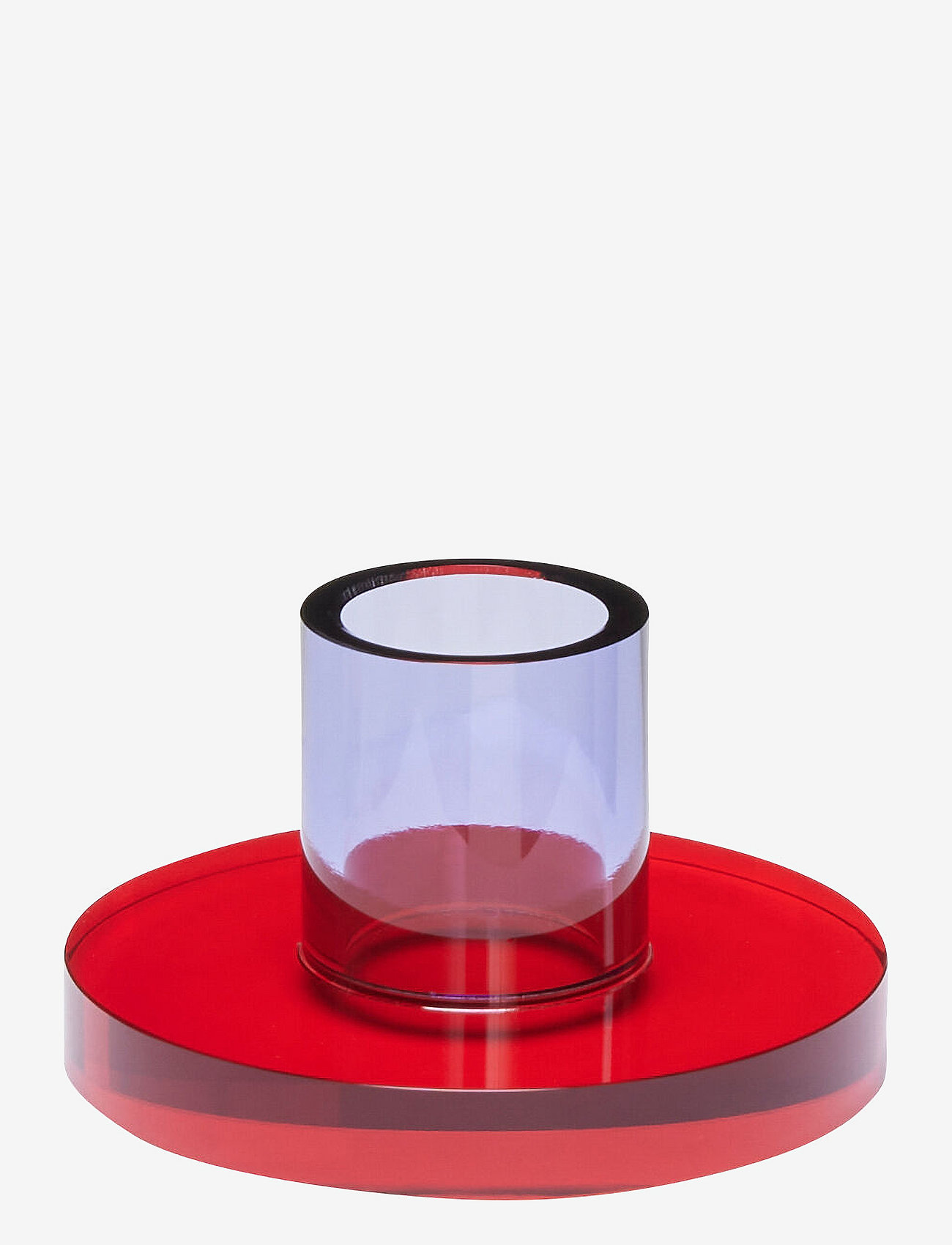 Hübsch - Astra Candleholder - kynttilänjalat - purple,red - 2