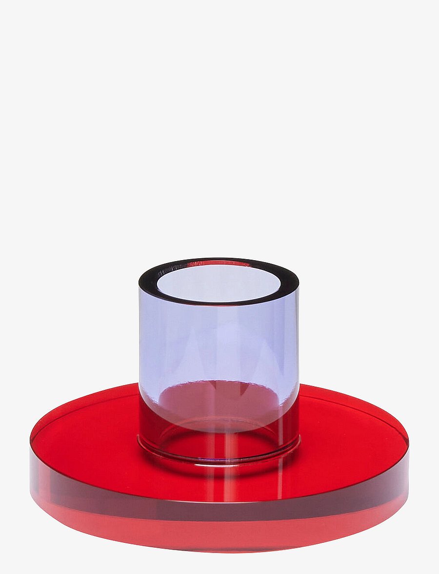 Hübsch - Astra Candleholder - kerzenständer - purple,red - 2