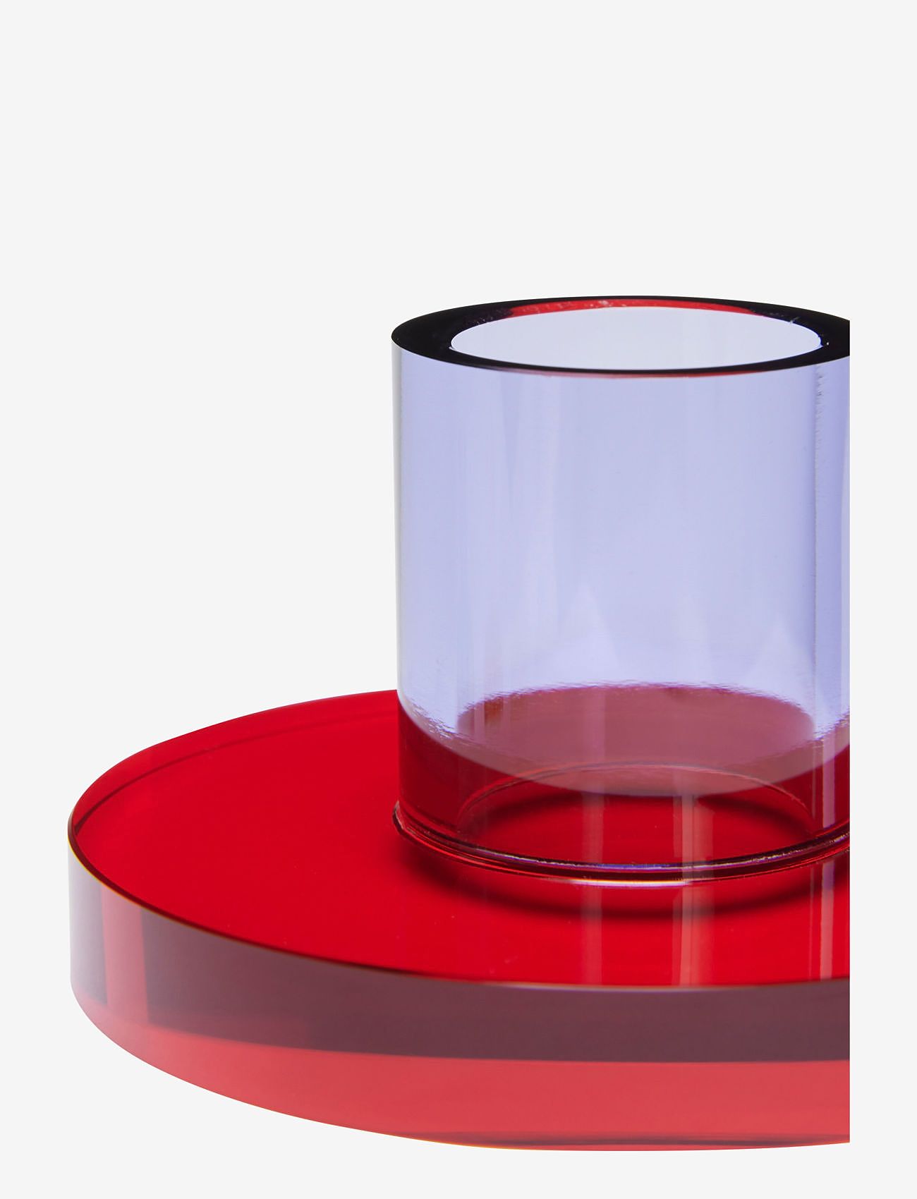 Hübsch - Astra Candleholder - kynttilänjalat - purple,red - 3