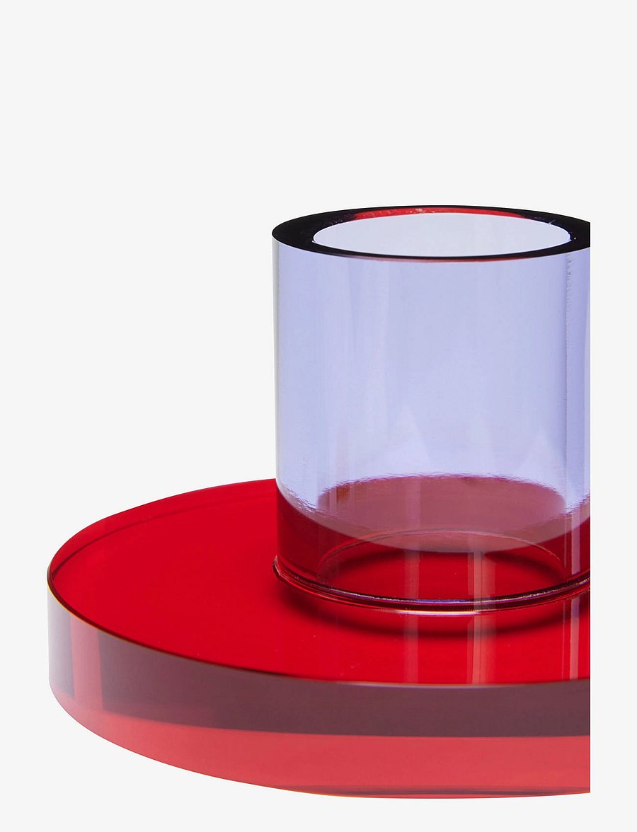 Hübsch - Astra Candleholder - kerzenständer - purple,red - 3