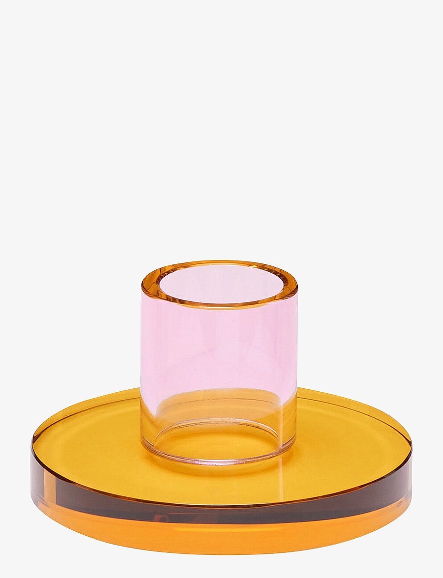 Hübsch - Astra Candleholder - kerzenständer - orange,pink - 2