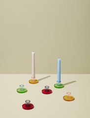 Hübsch - Astra Candleholder - candlesticks - blue,green - 6
