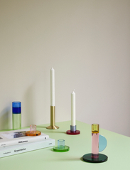 Hübsch - Astra Candleholder - candlesticks - blue,green - 7