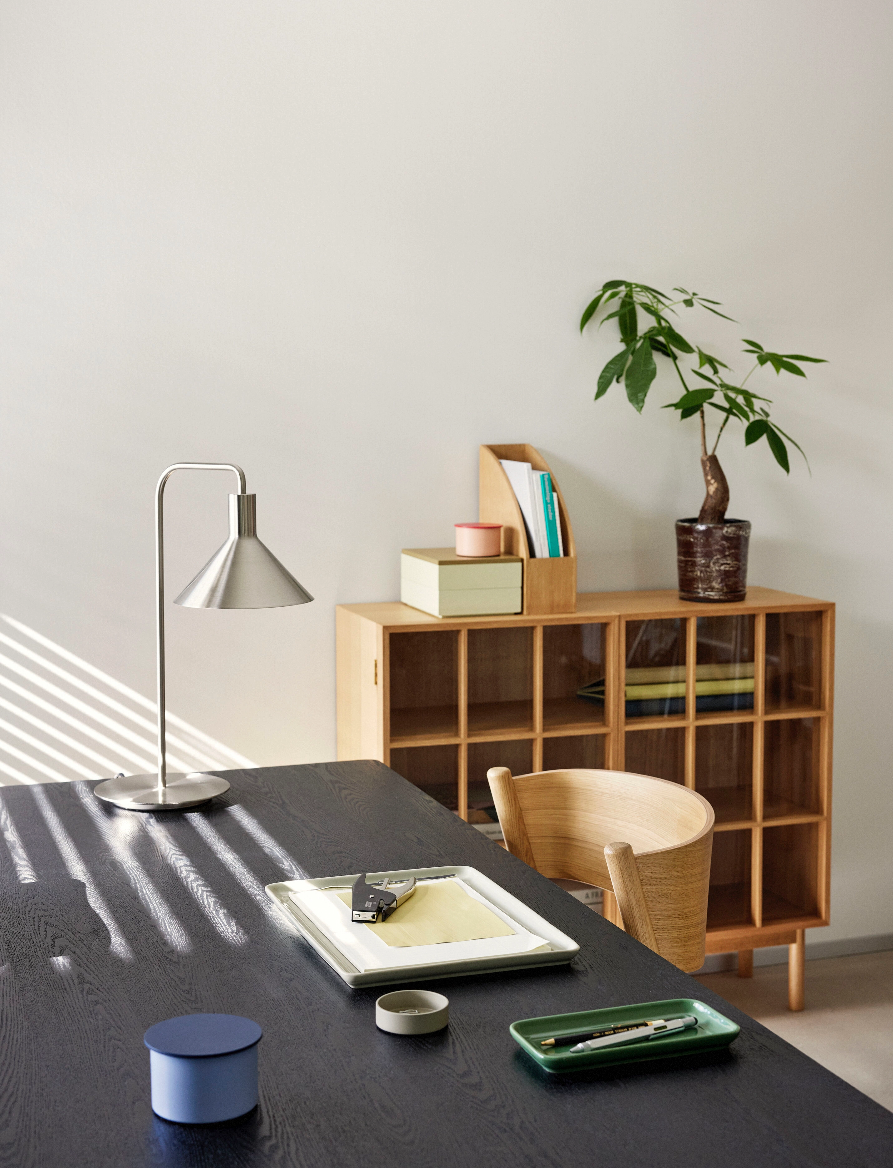 Hübsch District Opbevaringskasse, One Size, Storage, Blau - Office Homeware