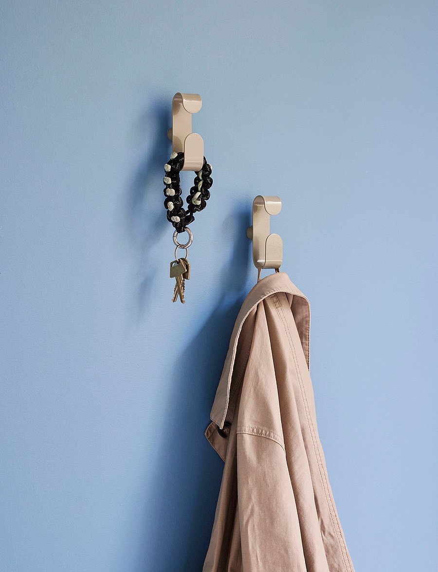Hübsch - Sempre Hook - kleiderhaken und ständer - light grey - 2