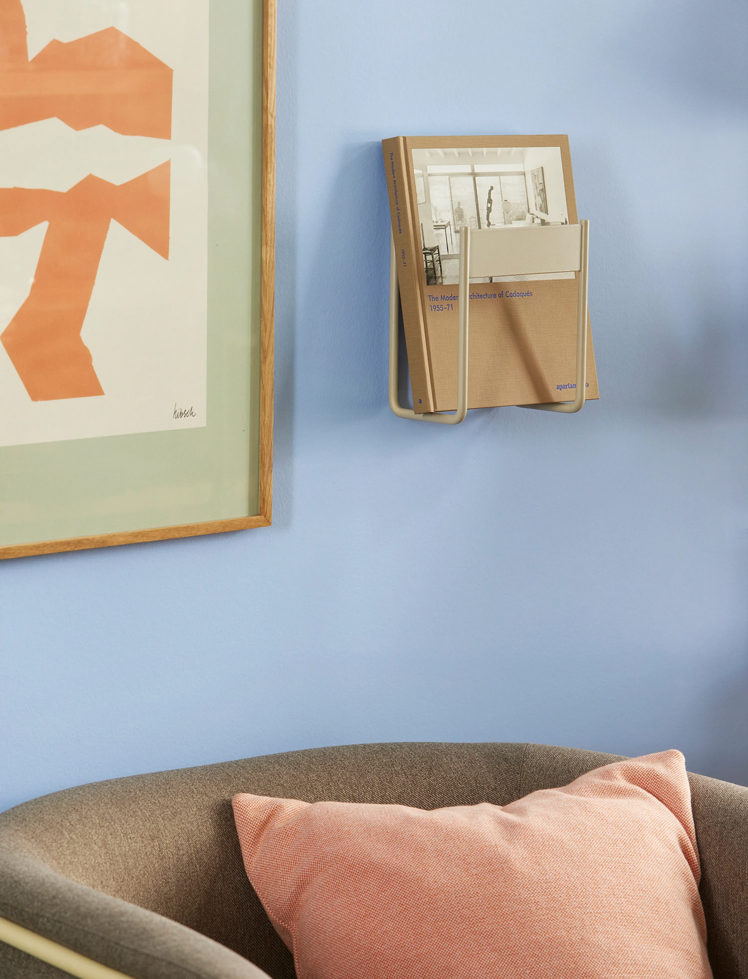 Hübsch Inbetween Magazine Holder, 12X19X26 cm, Storage, Grau - Homeware