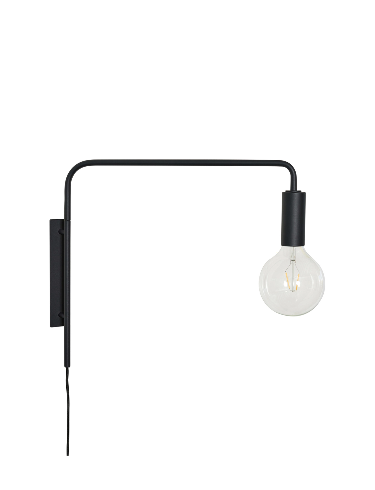 Hübsch Serendipity Wall Light, Væglampe, Sort, Str: 47X6X42CM