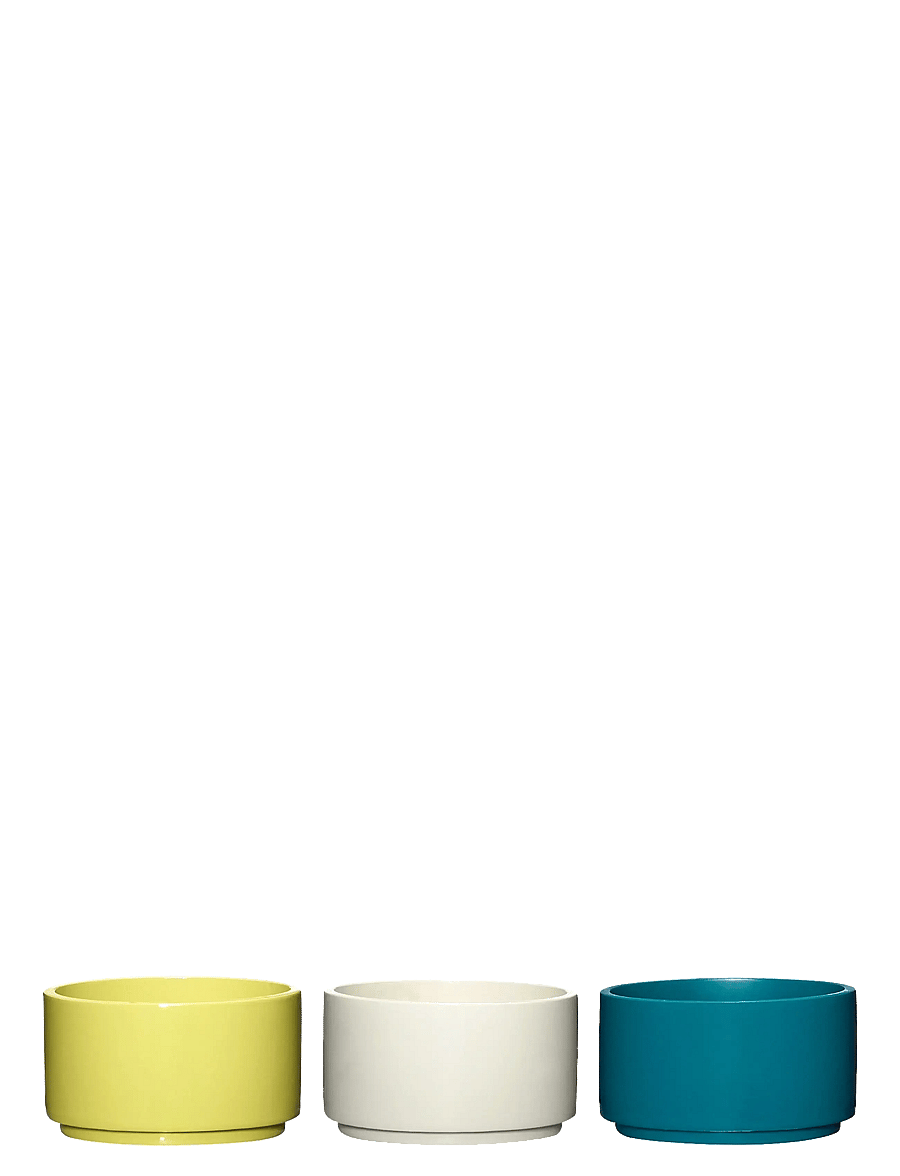 Hübsch - Kanso Storage Box Multicolour (set of 3) - minikarbid - blue,light grey,yellow - 1