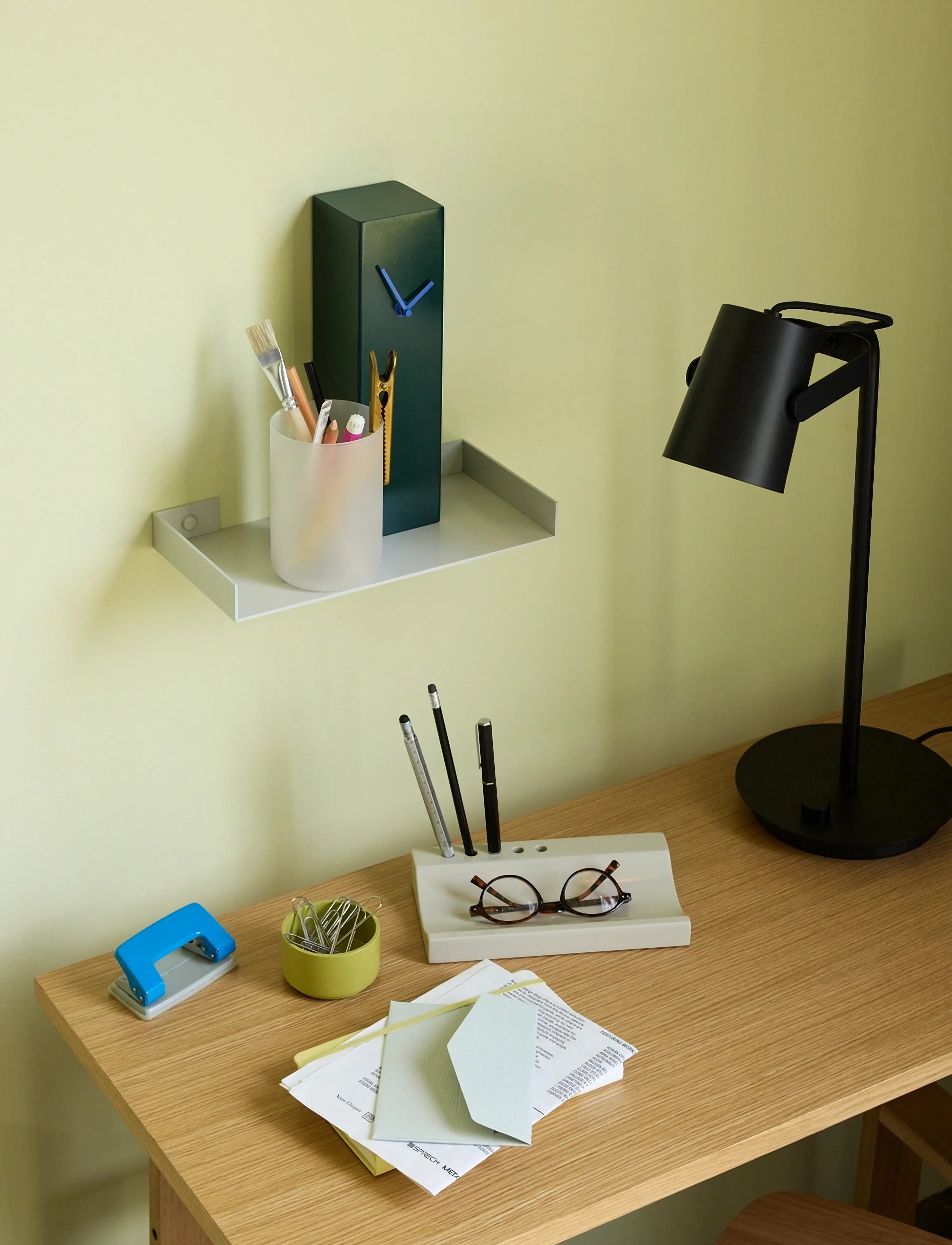 Hübsch - Kanso Storage Box Multicolour (set of 3) - decorative storage - blue,light grey,yellow - 3