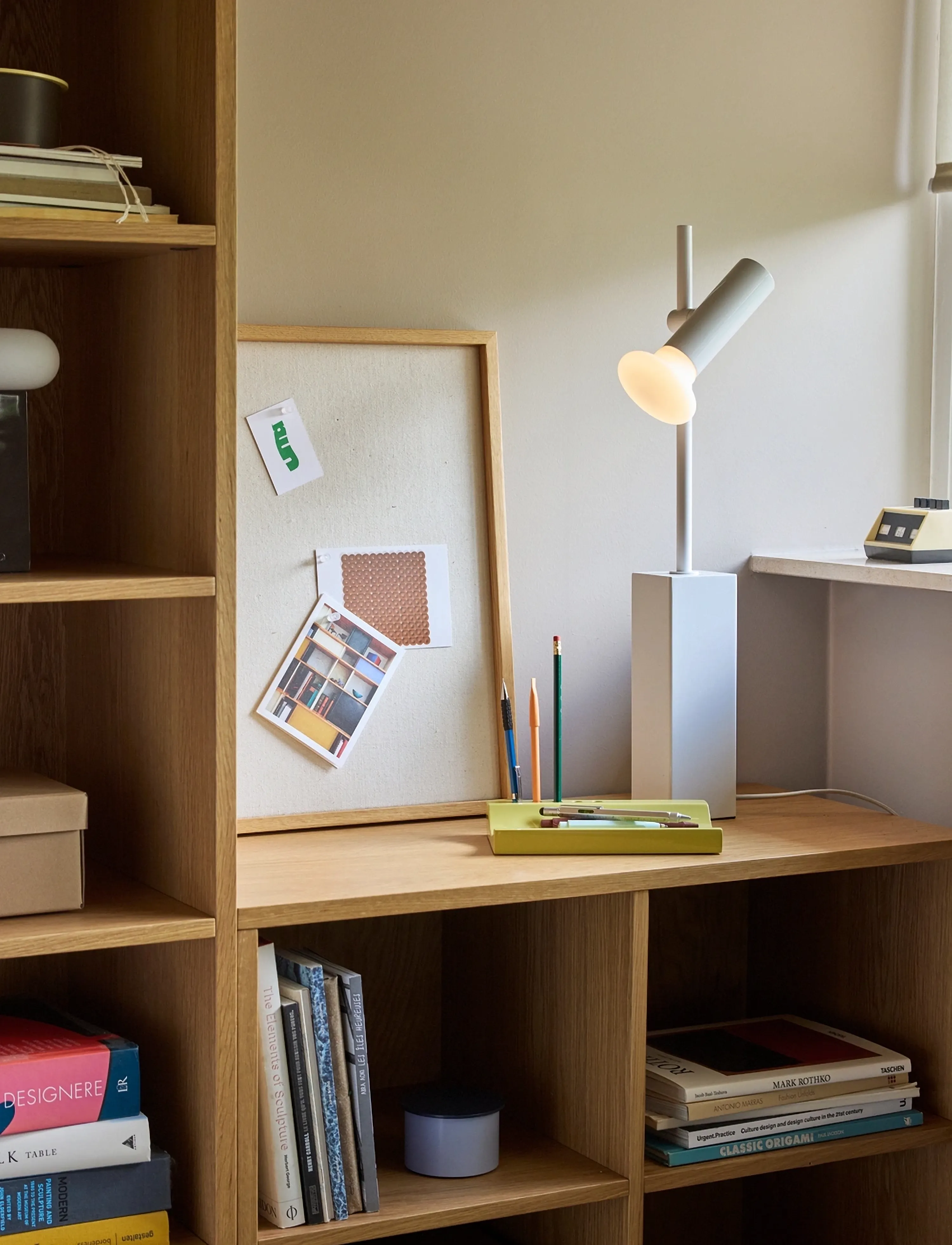 Hübsch Kanso Desk Organiser Yellow, 22X12X5 cm, Office Storage, Gelb - Organisers, Homeware