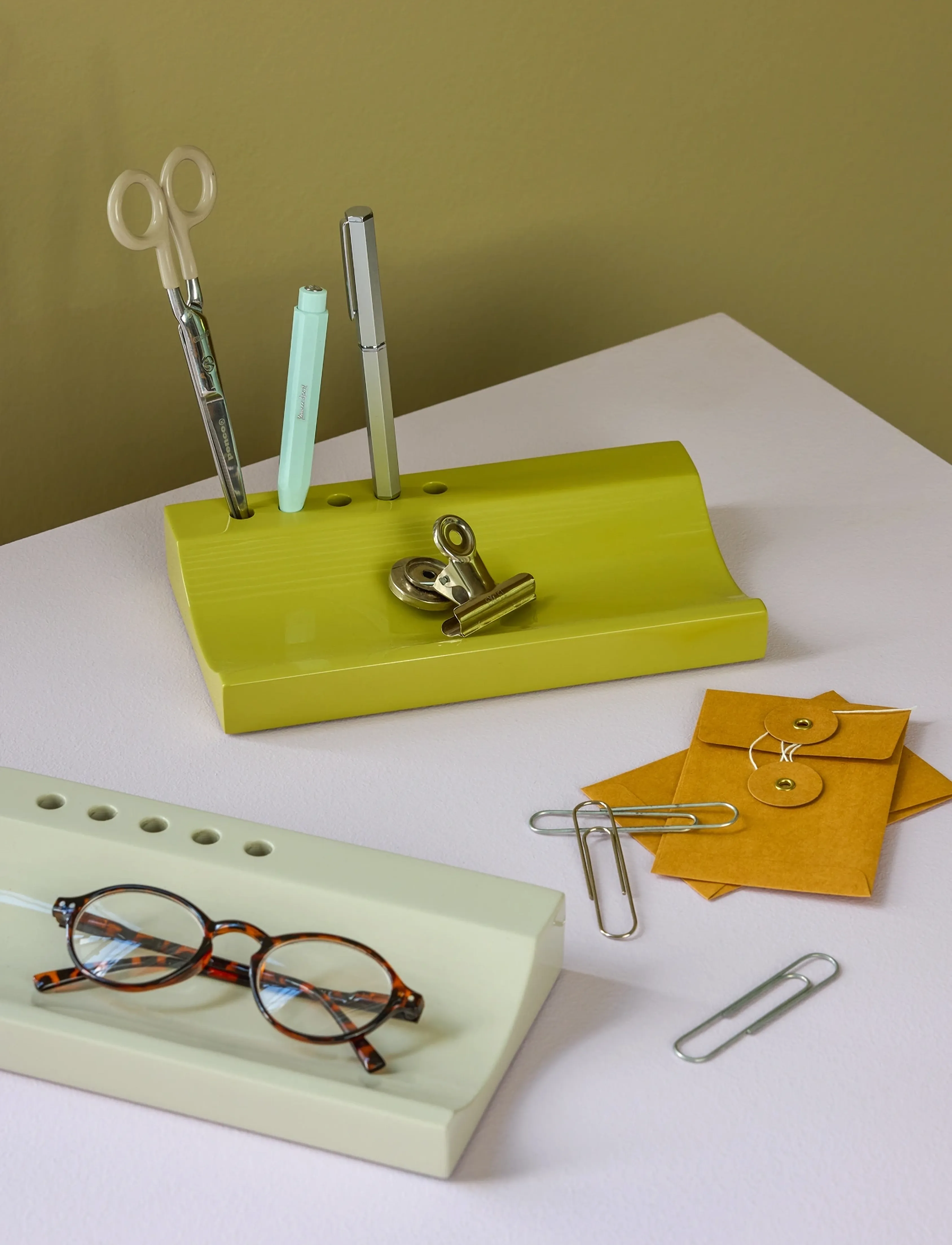 Hübsch - Kanso Desk Organiser Yellow - yellow - 3