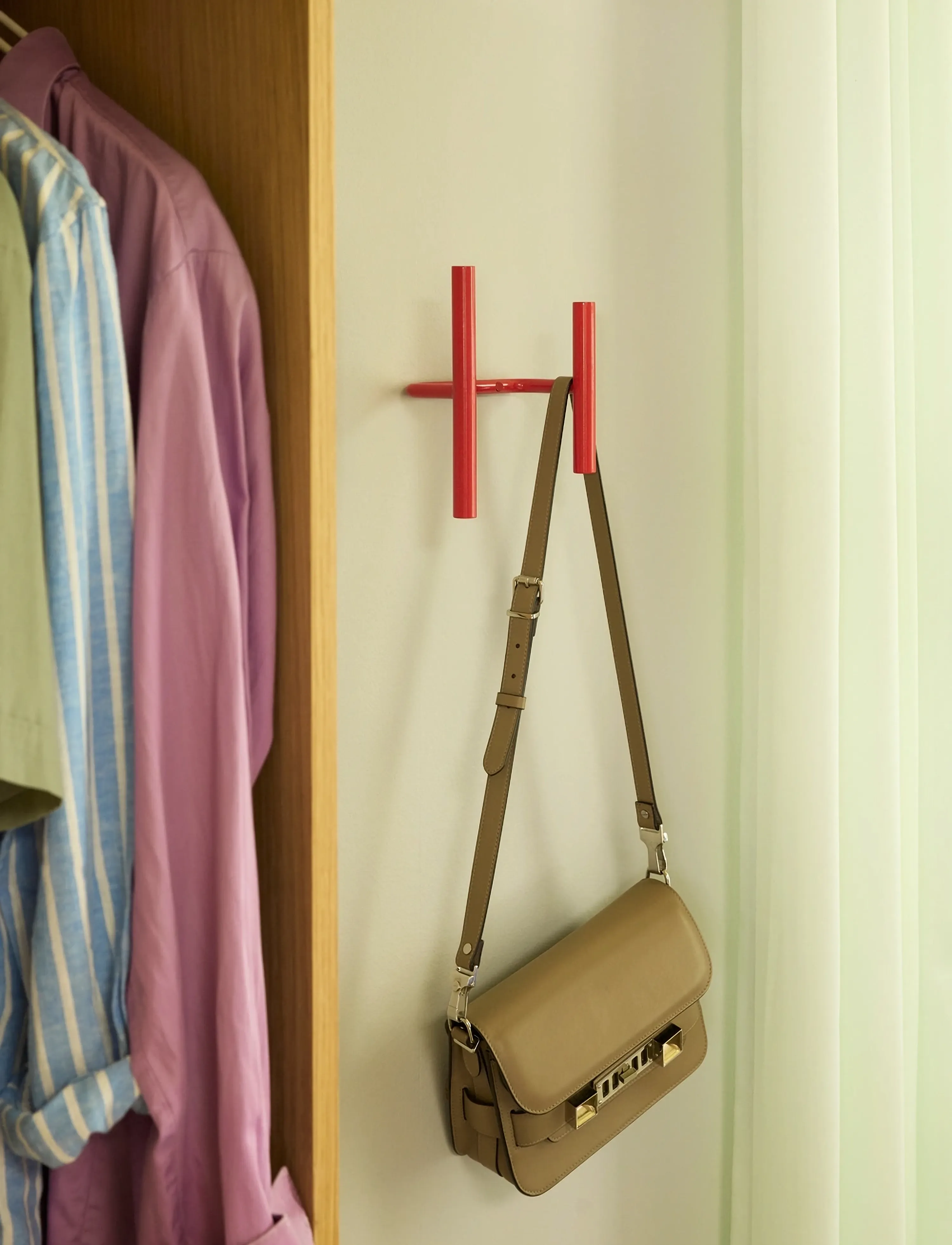 Hübsch - Flip Coatrack Red - haken - red - 2