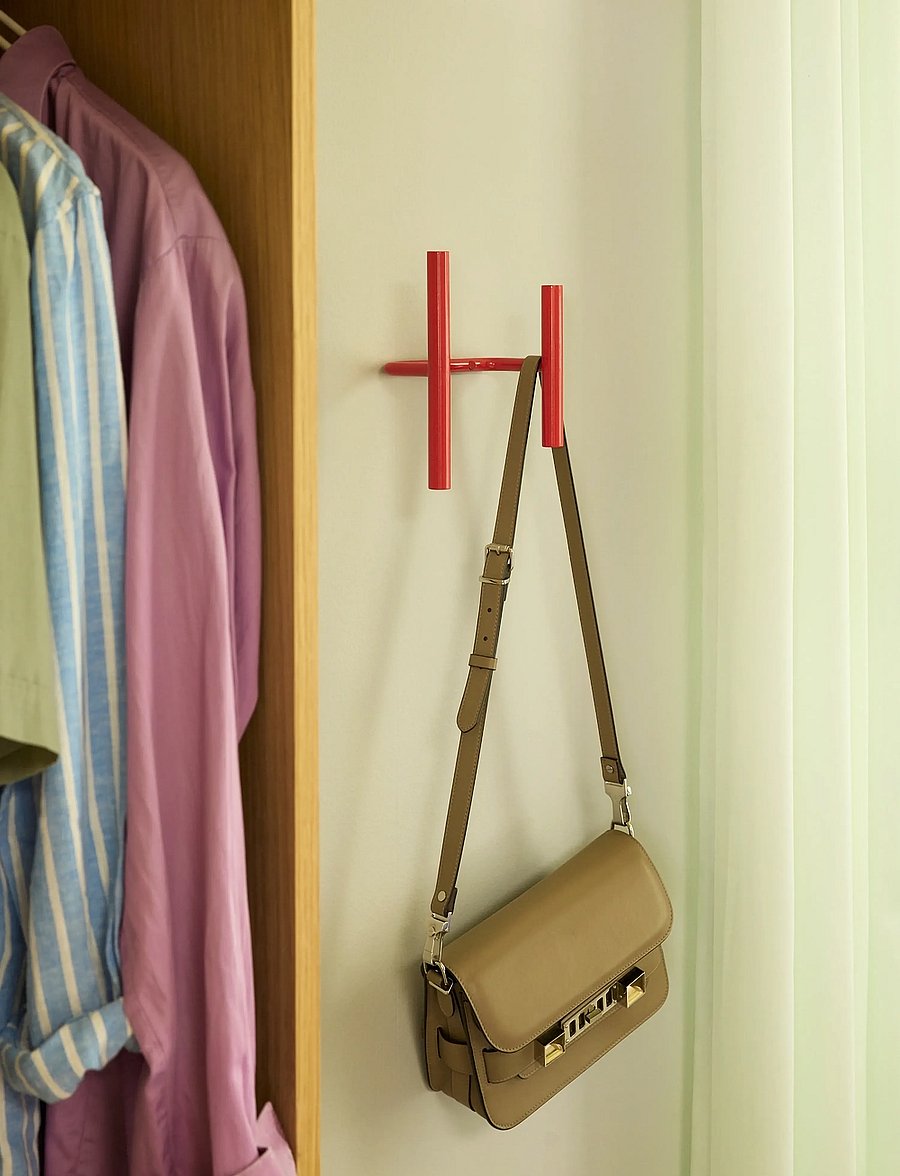 Hübsch - Flip Coatrack Red - haken - red - 2