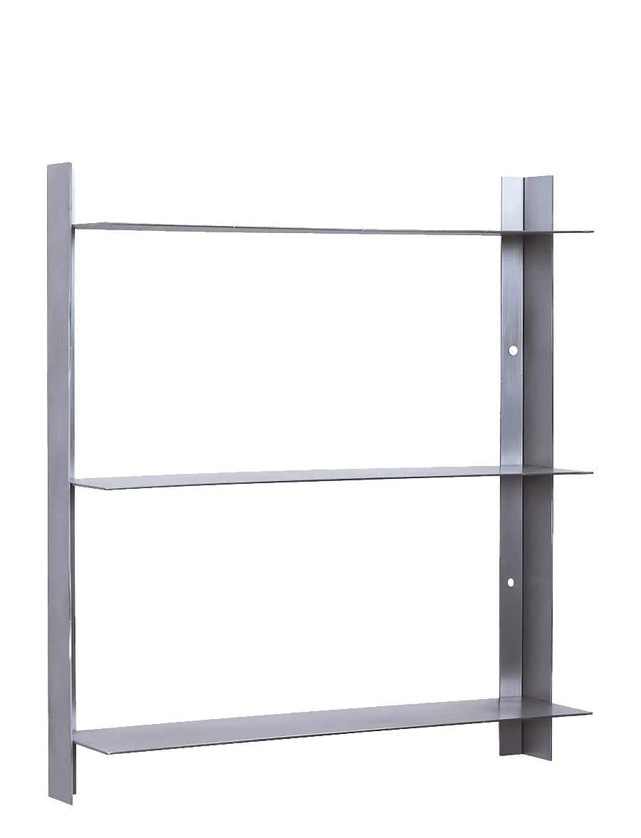 Hübsch - Acier Shelf Small Nickel - regale und verwahrung - brushed nickel - 1