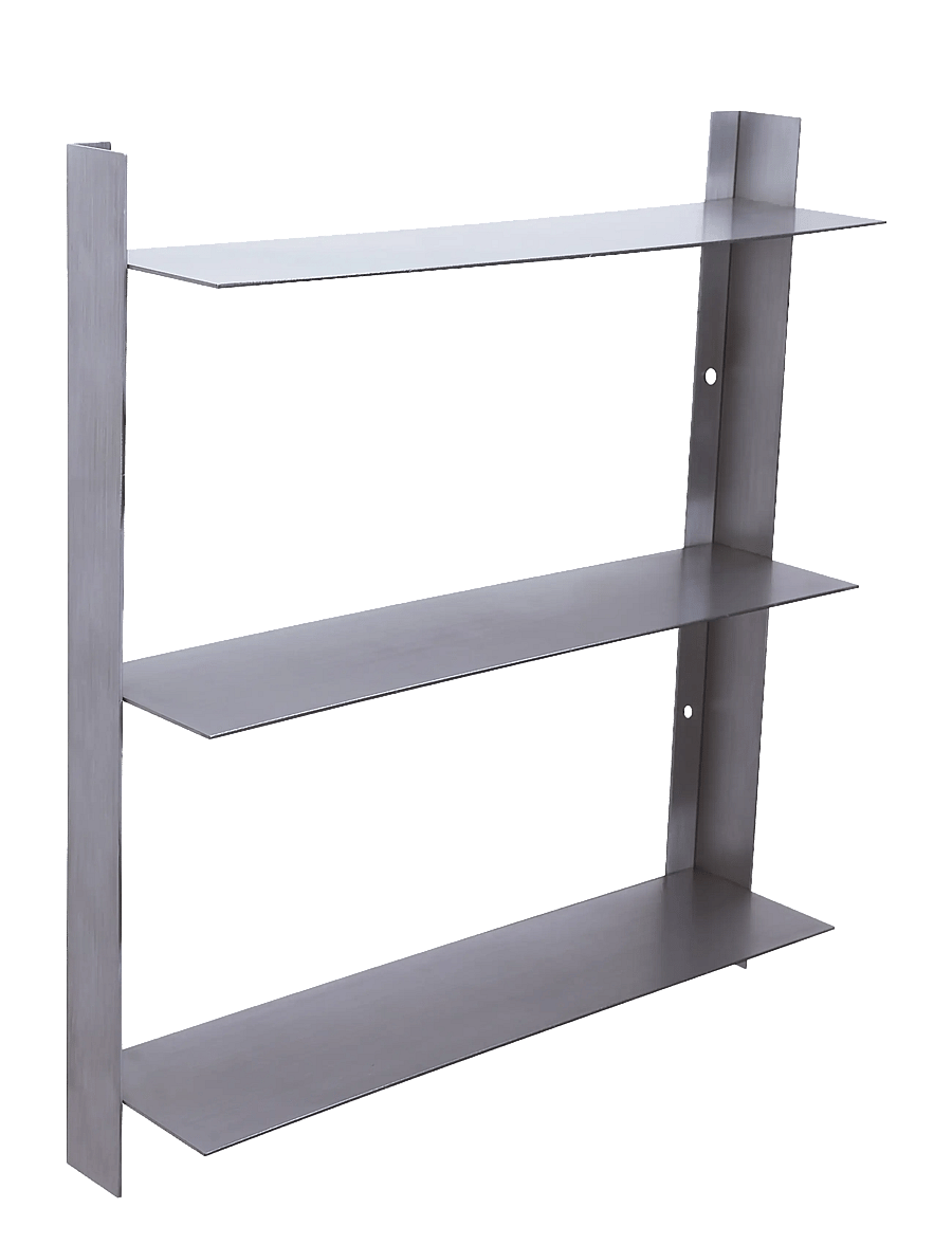 Hübsch - Acier Shelf Small Nickel - regale und verwahrung - brushed nickel - 2