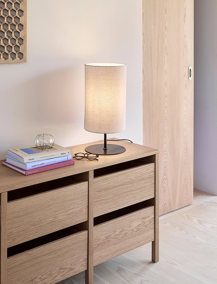 Hübsch - Sable Table Lamp Sand - sand - 0