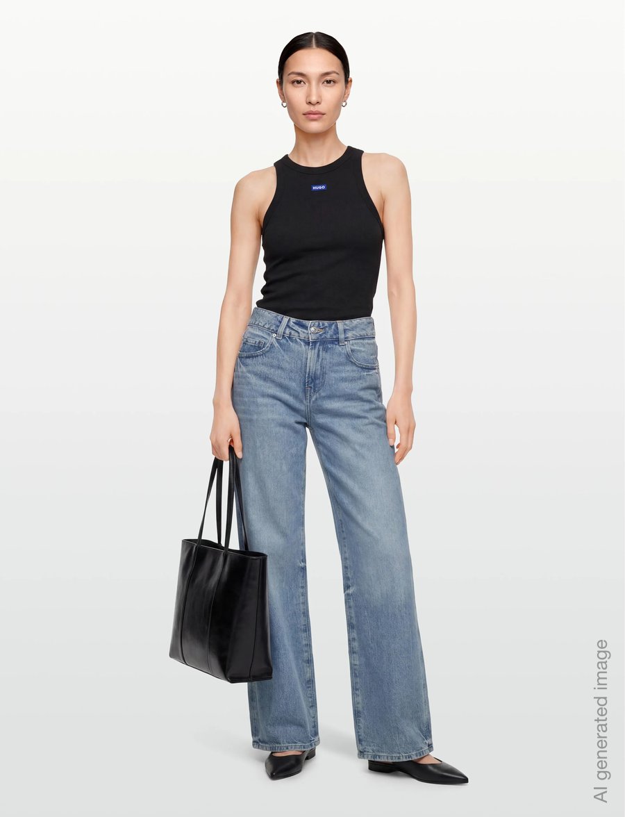 HUGO BLUE - Easy Tank_B - sleeveless tops - black - 0