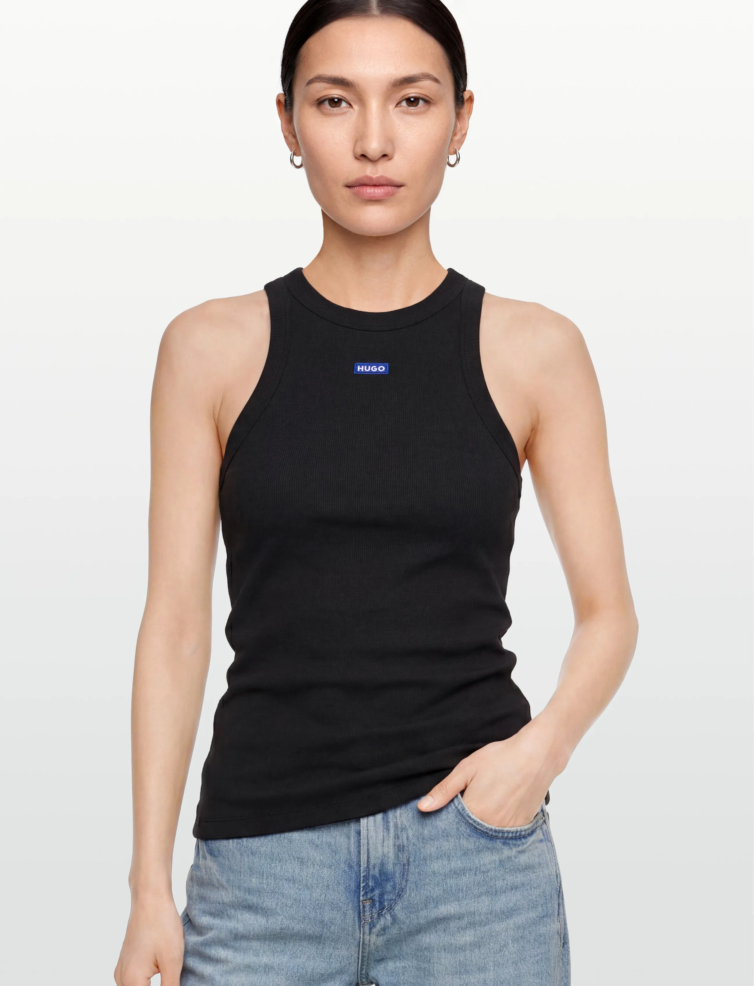 HUGO BLUE - Easy Tank_B - hihattomat paidat - black - 3
