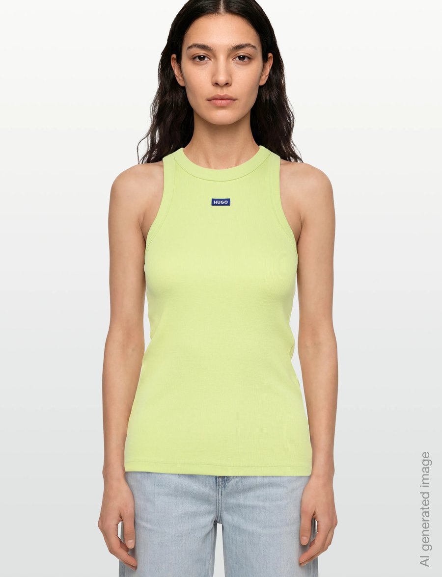 HUGO BLUE - Easy Tank_B - sleeveless tops - bright green - 3