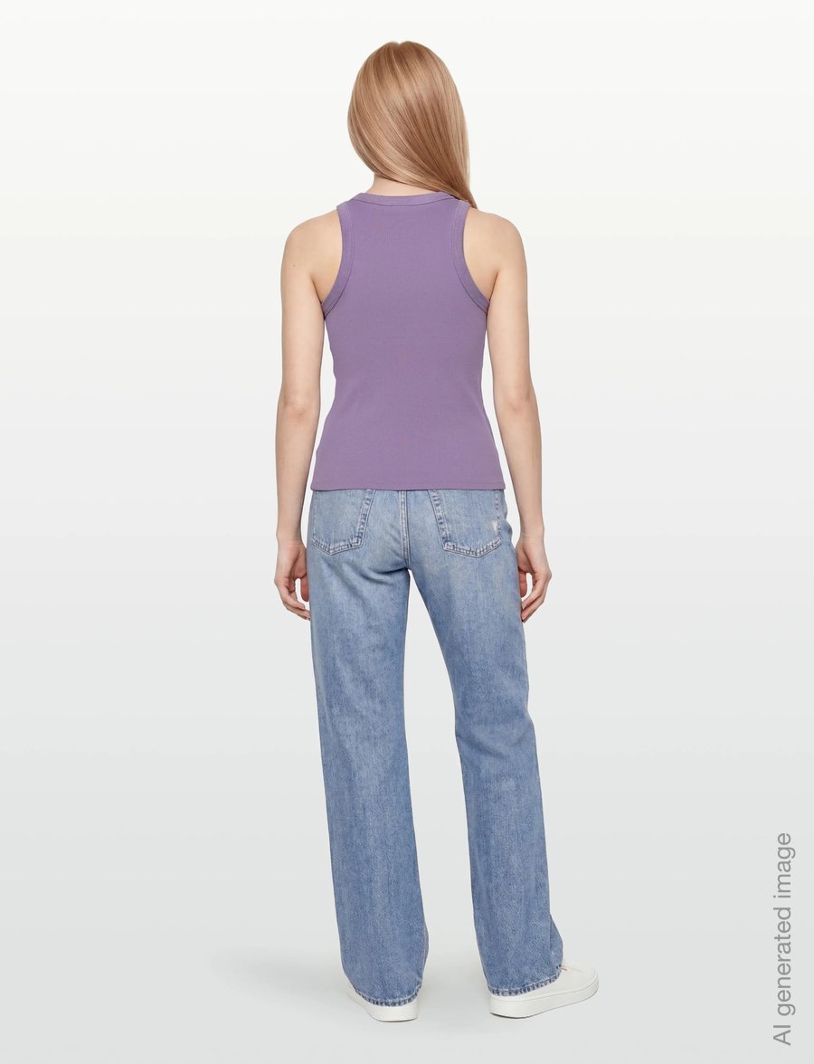 HUGO BLUE - Easy Tank_B - linnen - bright purple - 4