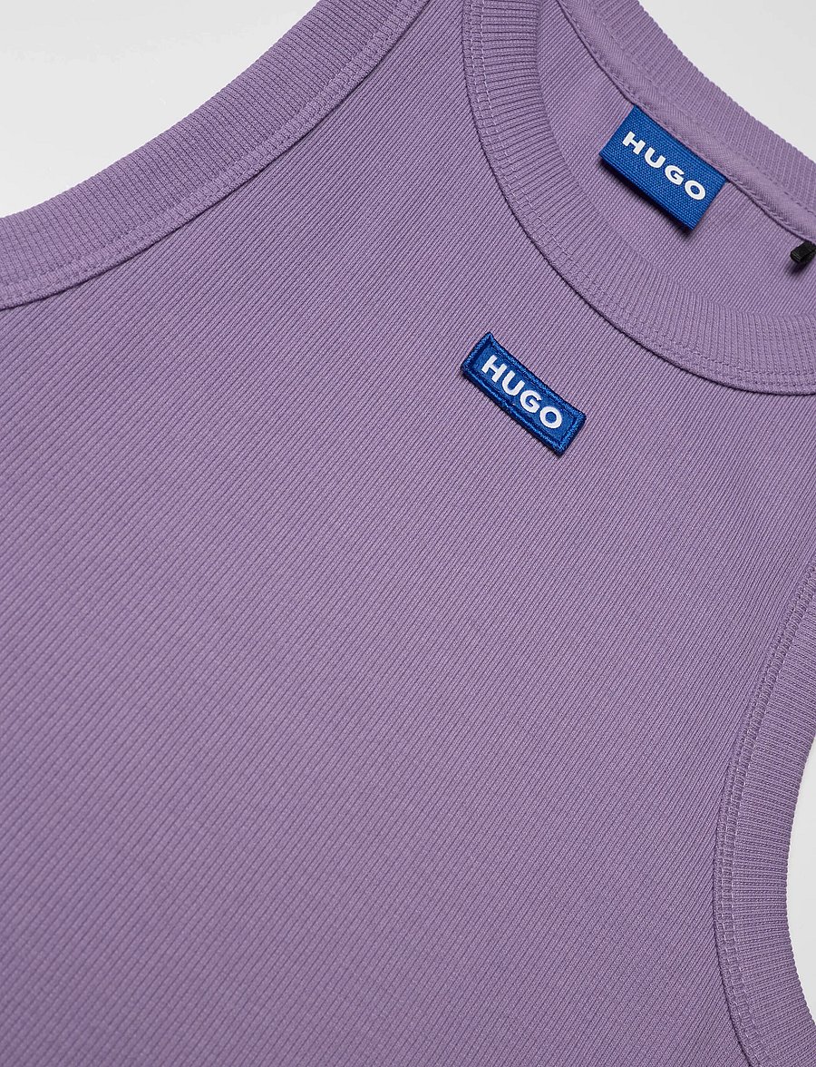 HUGO BLUE - Easy Tank_B - linnen - bright purple - 5