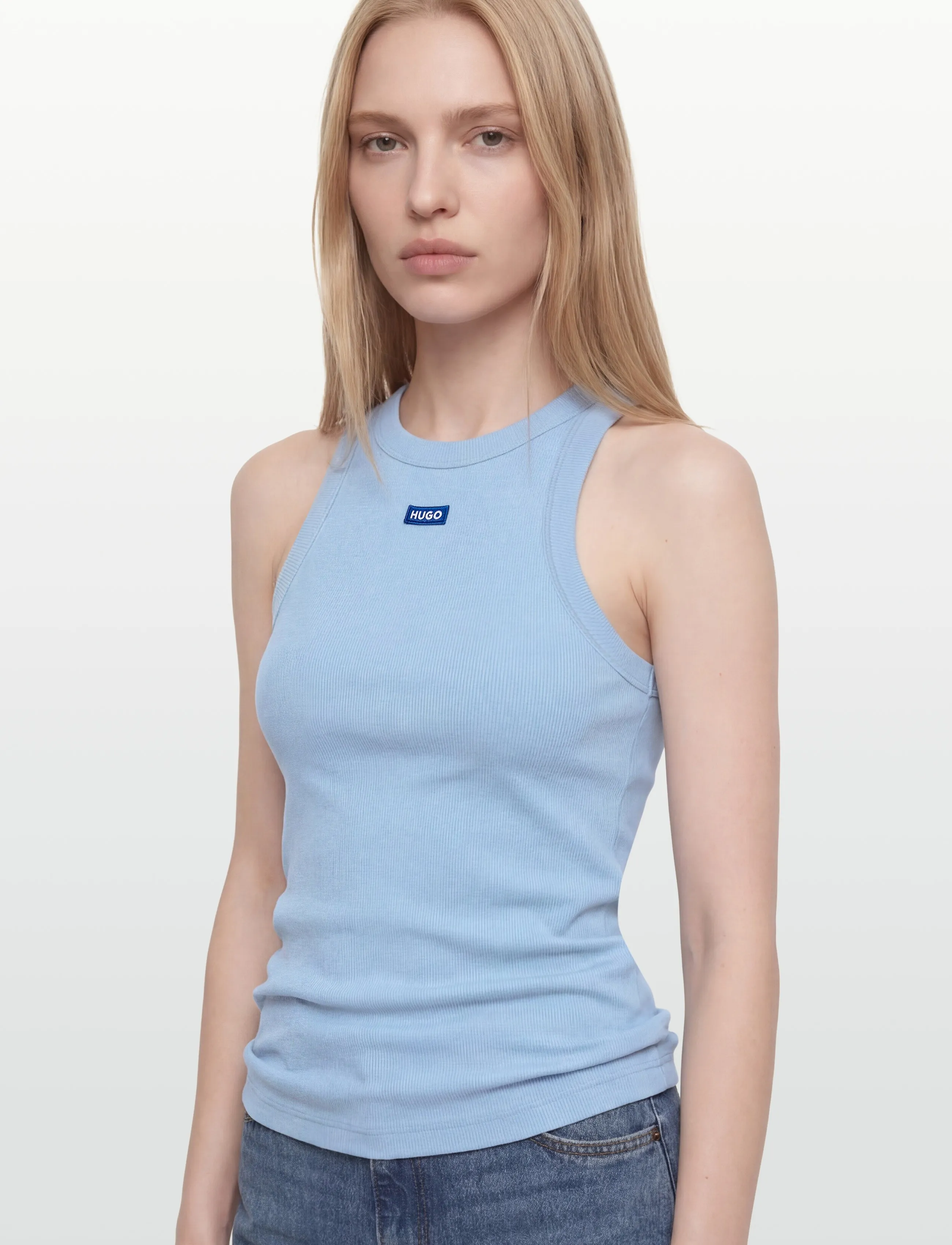 HUGO BLUE - Easy Tank_B - tanktops - open blue - 3