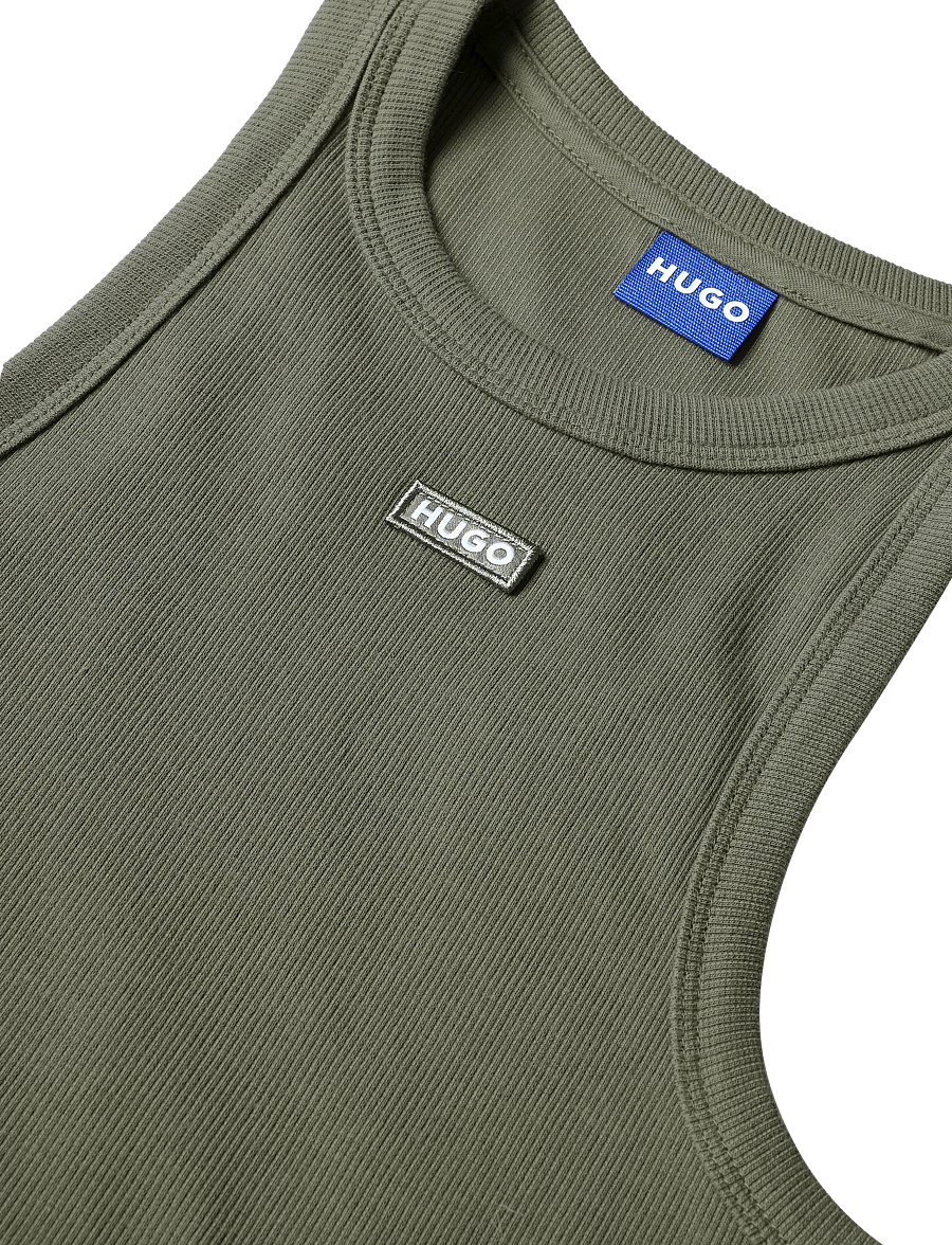 HUGO BLUE - Easy Tank_B - linnen - open green - 2