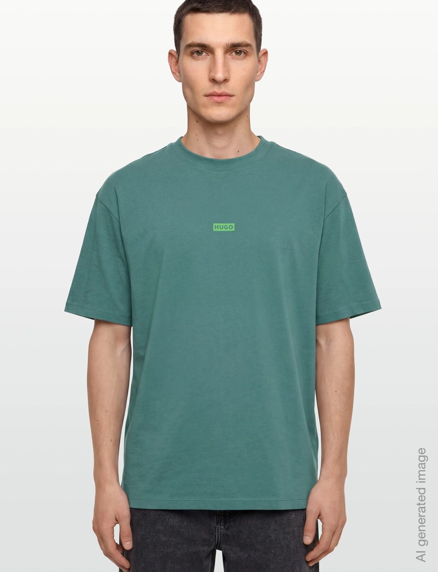HUGO BLUE - Nalono - kurzärmelige t-shirts - turquoise/aqua - 4