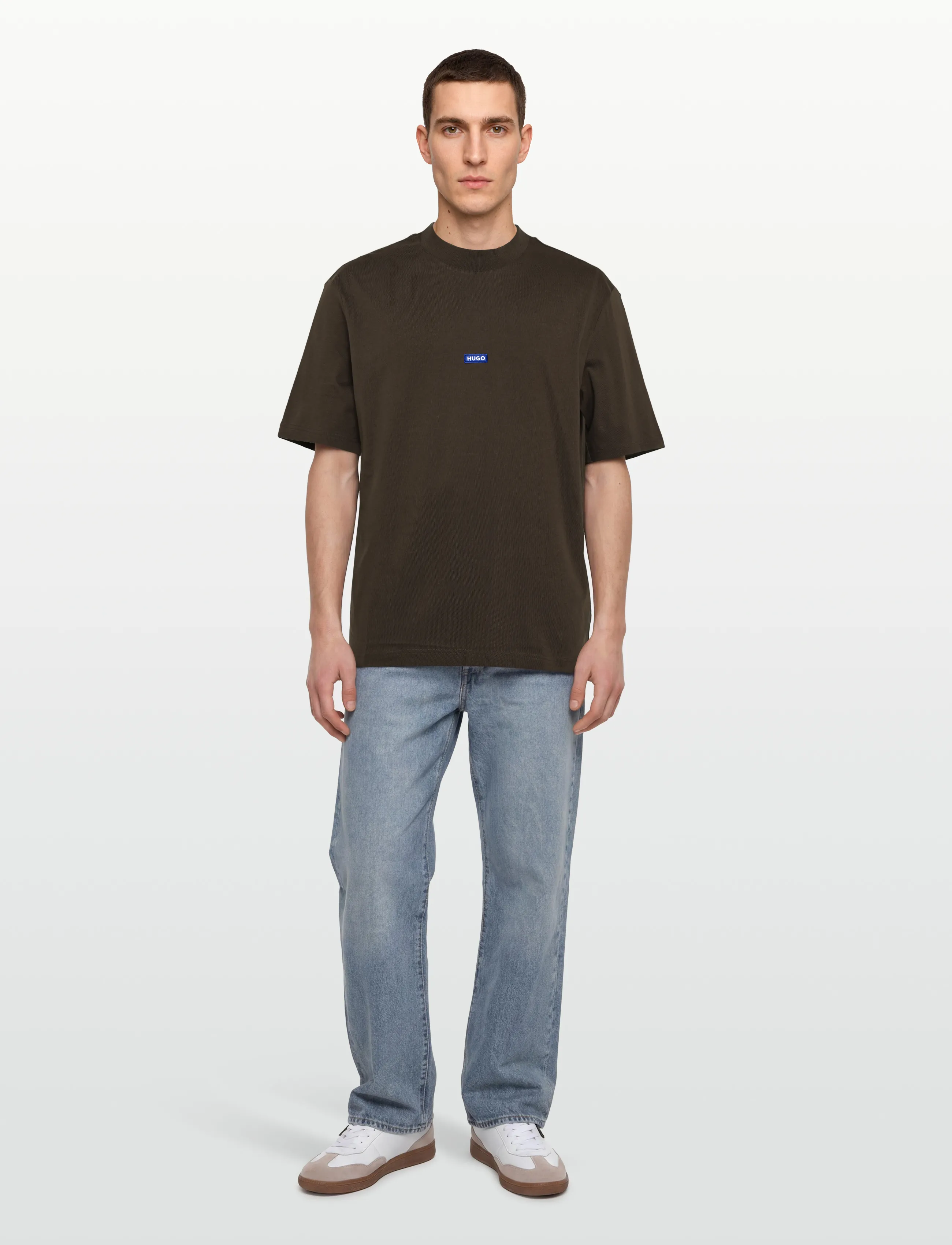 HUGO BLUE Nieros - Stutterma bolir - DARK BROWN / brown