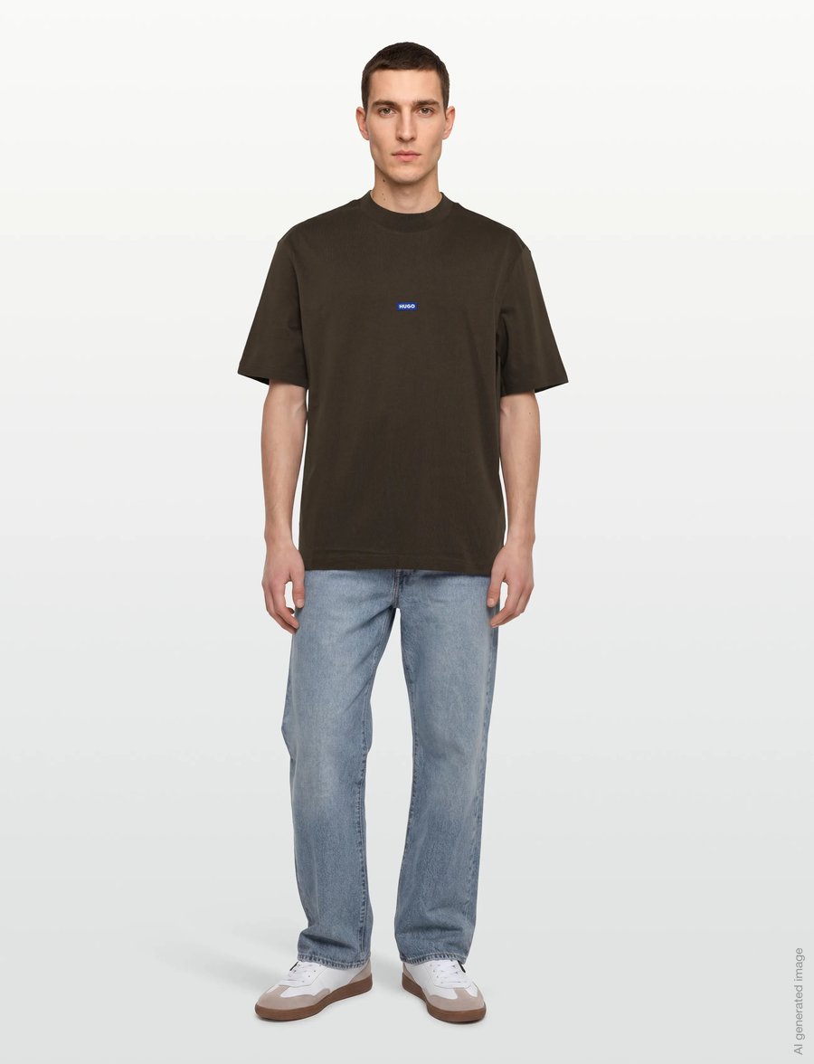 HUGO BLUE - Nieros - kurzärmelige t-shirts - dark brown - 0