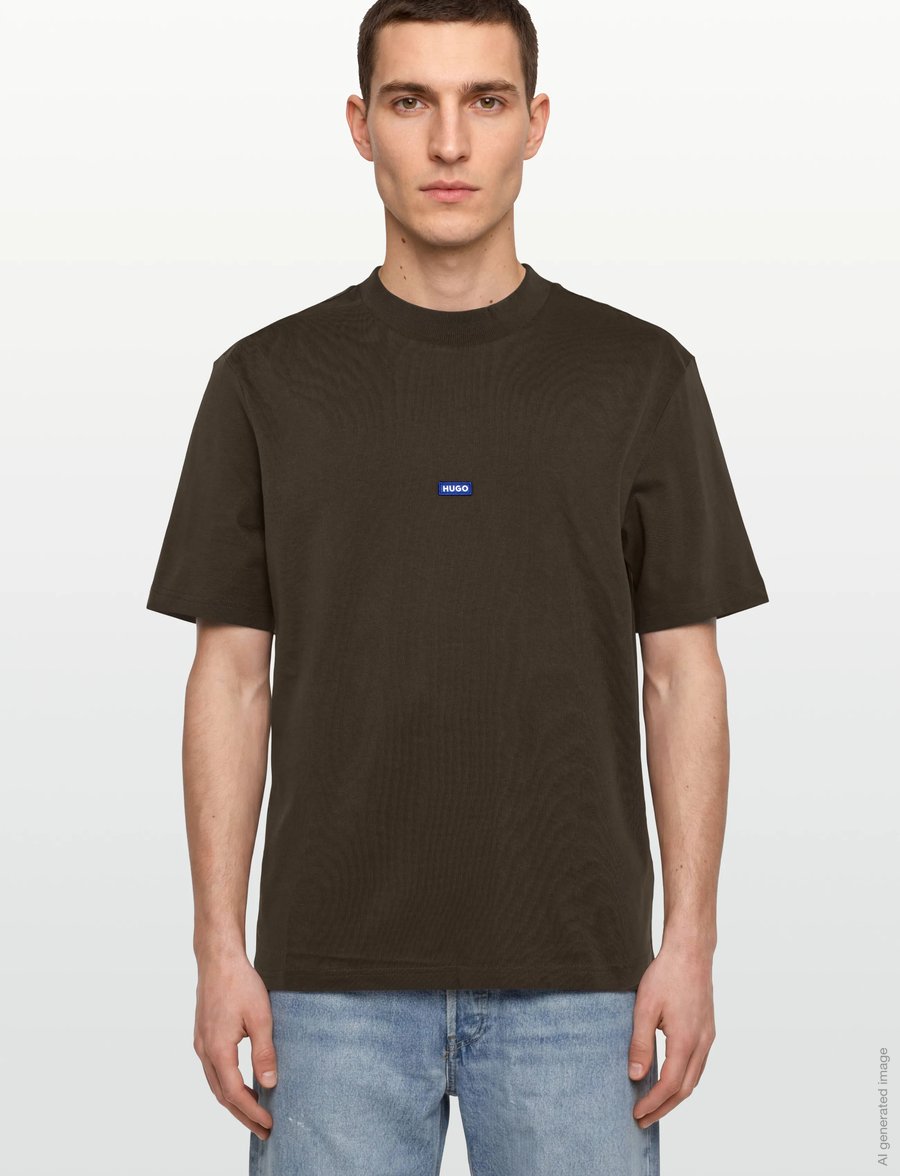 HUGO BLUE - Nieros - kurzärmelige t-shirts - dark brown - 3