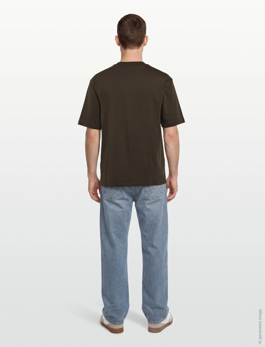 HUGO BLUE - Nieros - kurzärmelige t-shirts - dark brown - 4