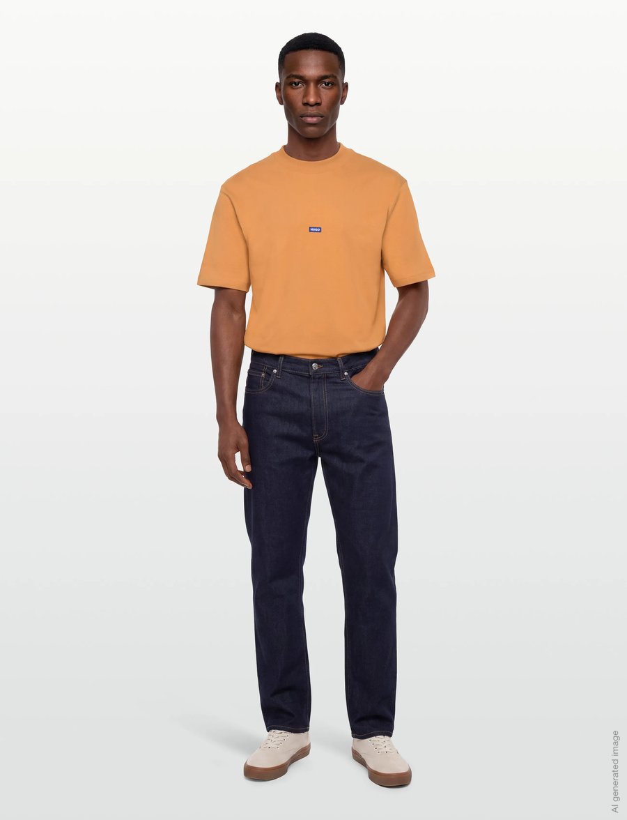 HUGO BLUE - Nieros - kurzärmelige t-shirts - gold - 0
