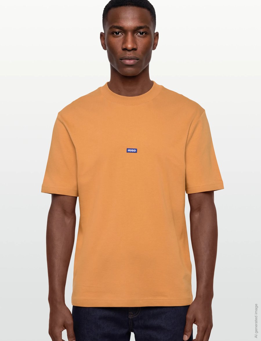 HUGO BLUE - Nieros - kurzärmelige t-shirts - gold - 3