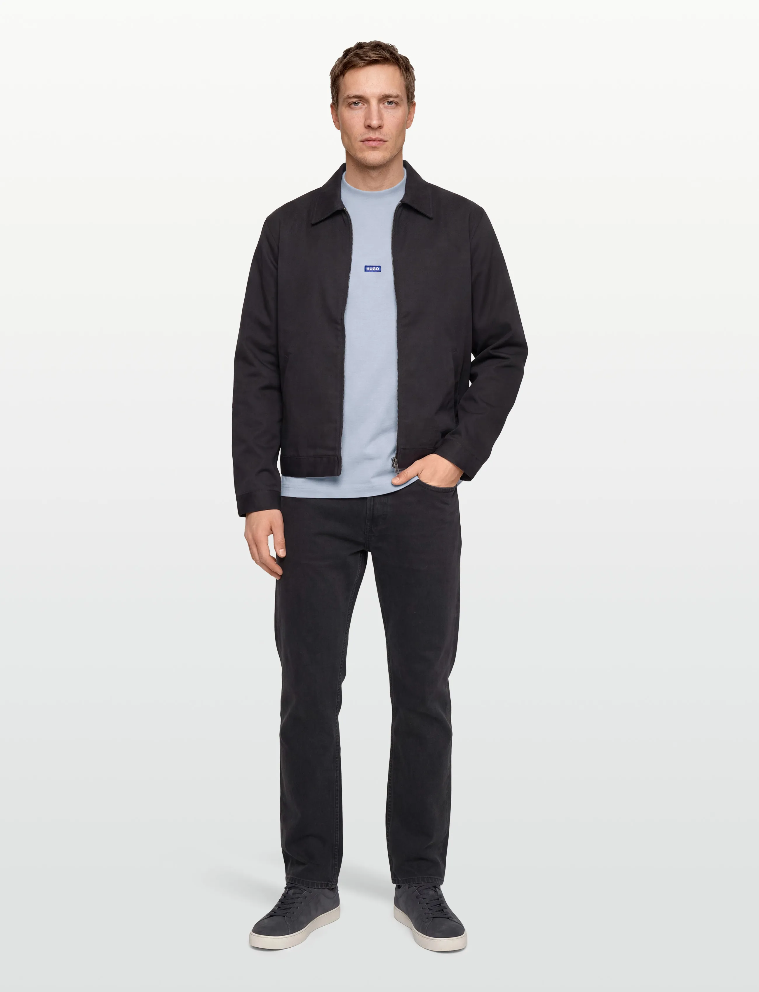 HUGO BLUE Nieros - Kleidung - LIGHT/PASTEL BLUE / blue