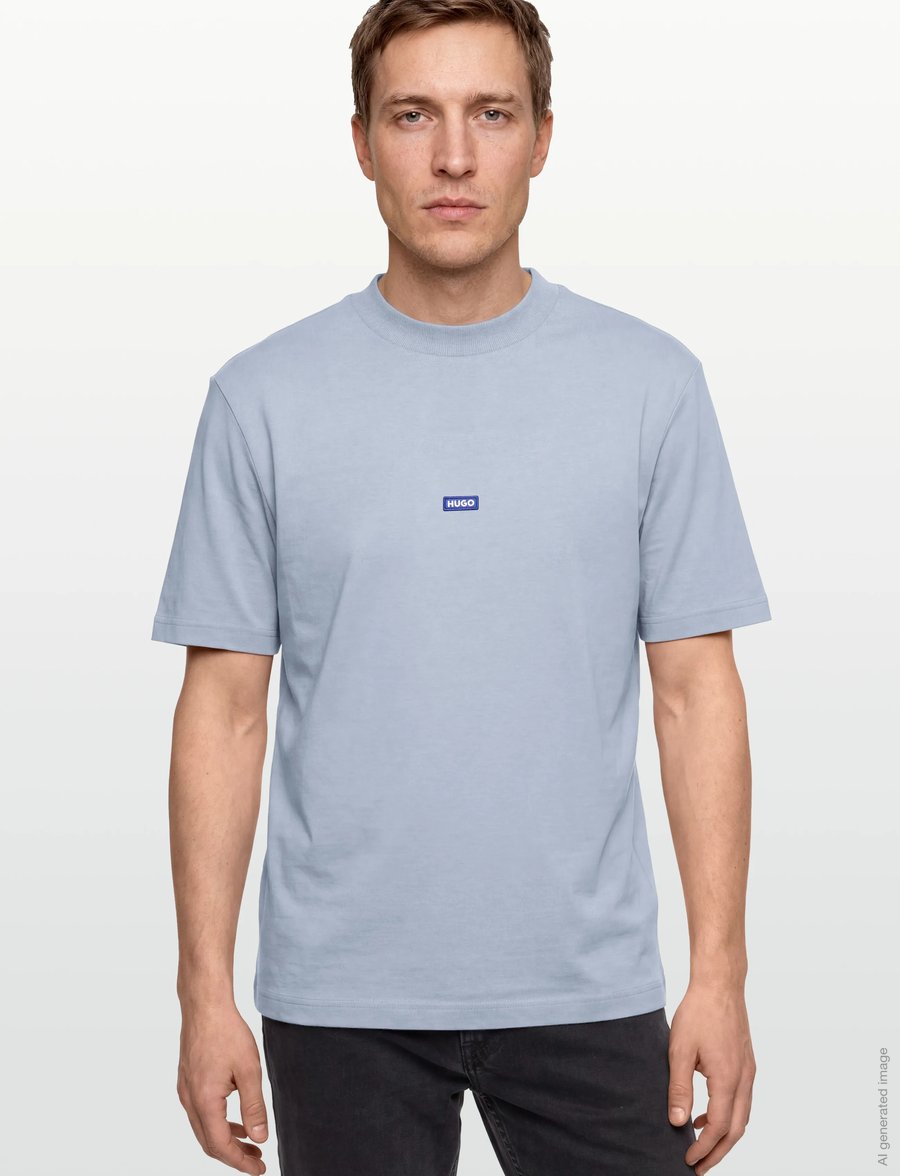 HUGO BLUE - Nieros - kurzärmelige t-shirts - light/pastel blue - 3