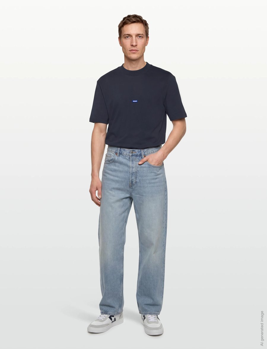 HUGO BLUE - Nieros - kurzärmelige t-shirts - navy - 0
