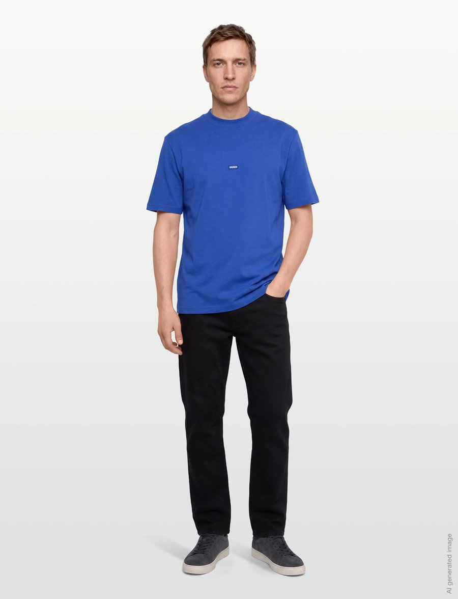HUGO BLUE - Nieros - kurzärmelige t-shirts - open blue - 0