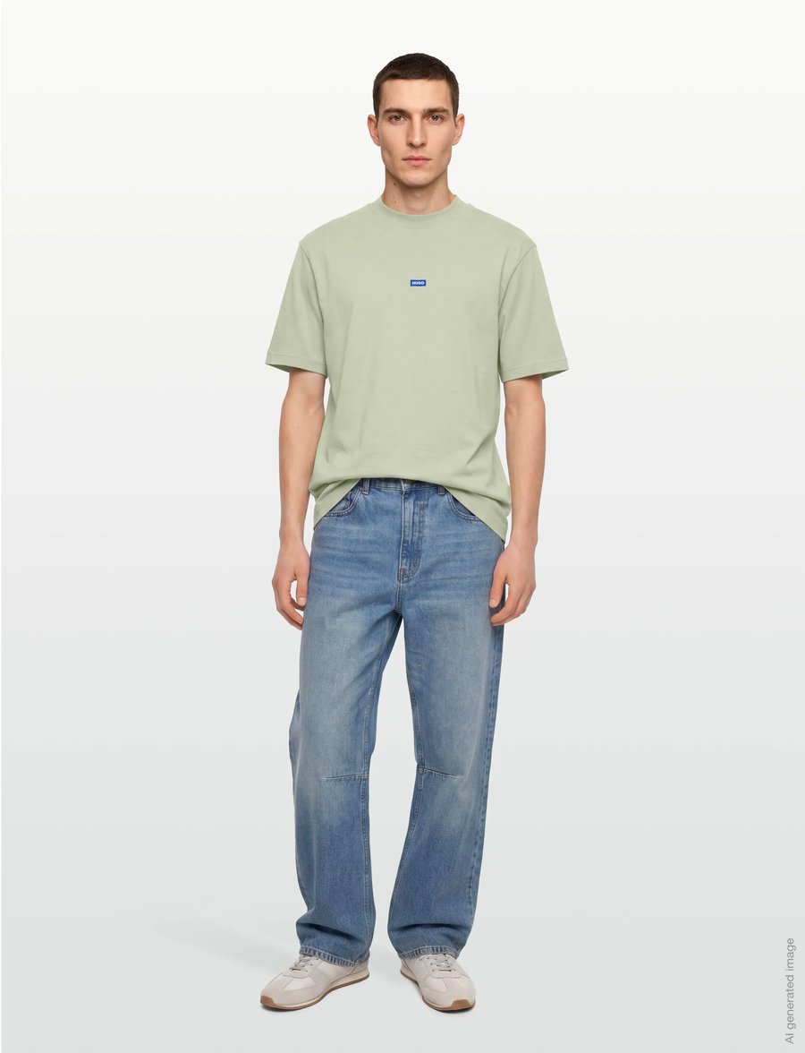 HUGO BLUE - Nieros - kurzärmelige t-shirts - open green - 0