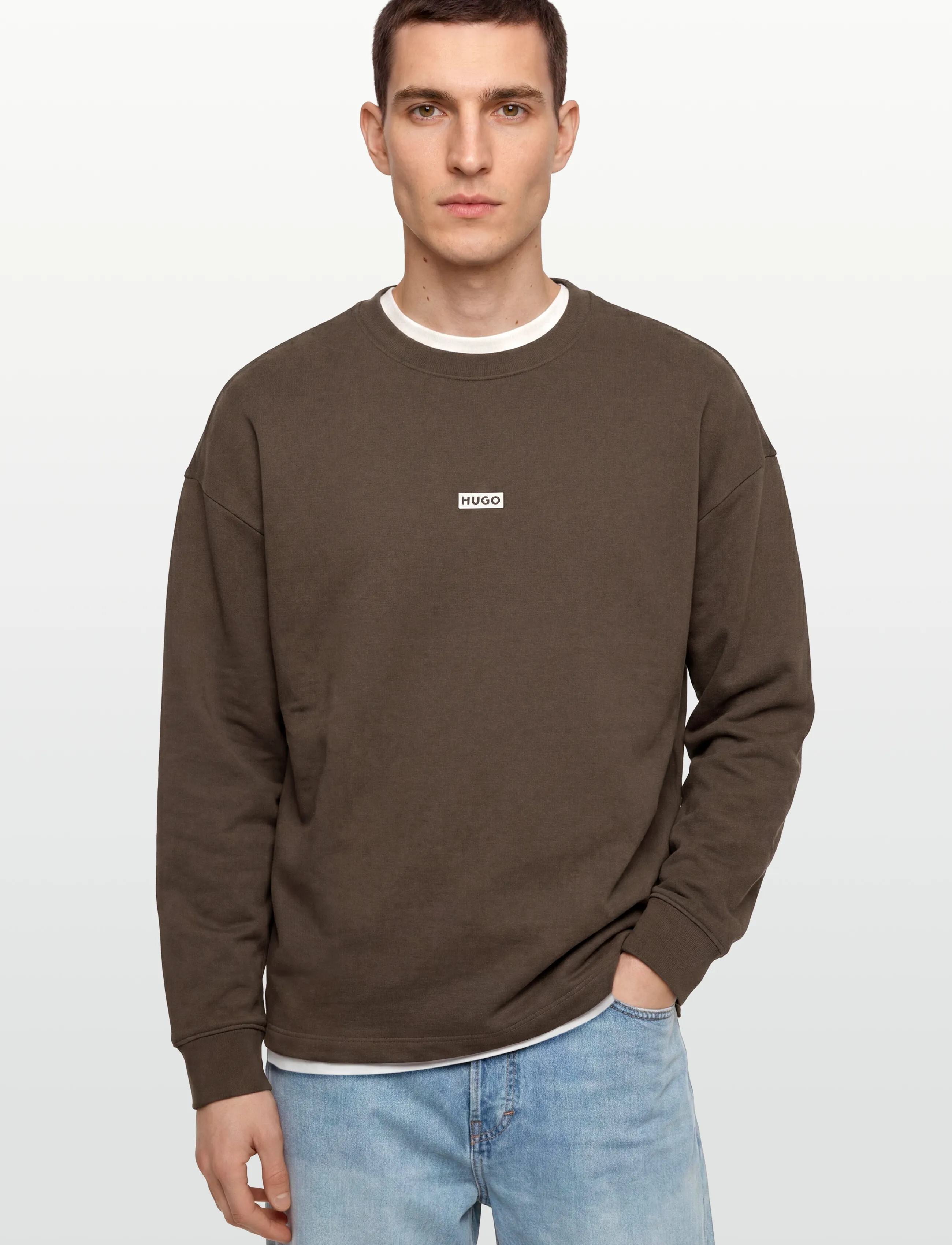 HUGO BLUE - Naviu - pikkade varrukatega t-särgid - dark brown - 3