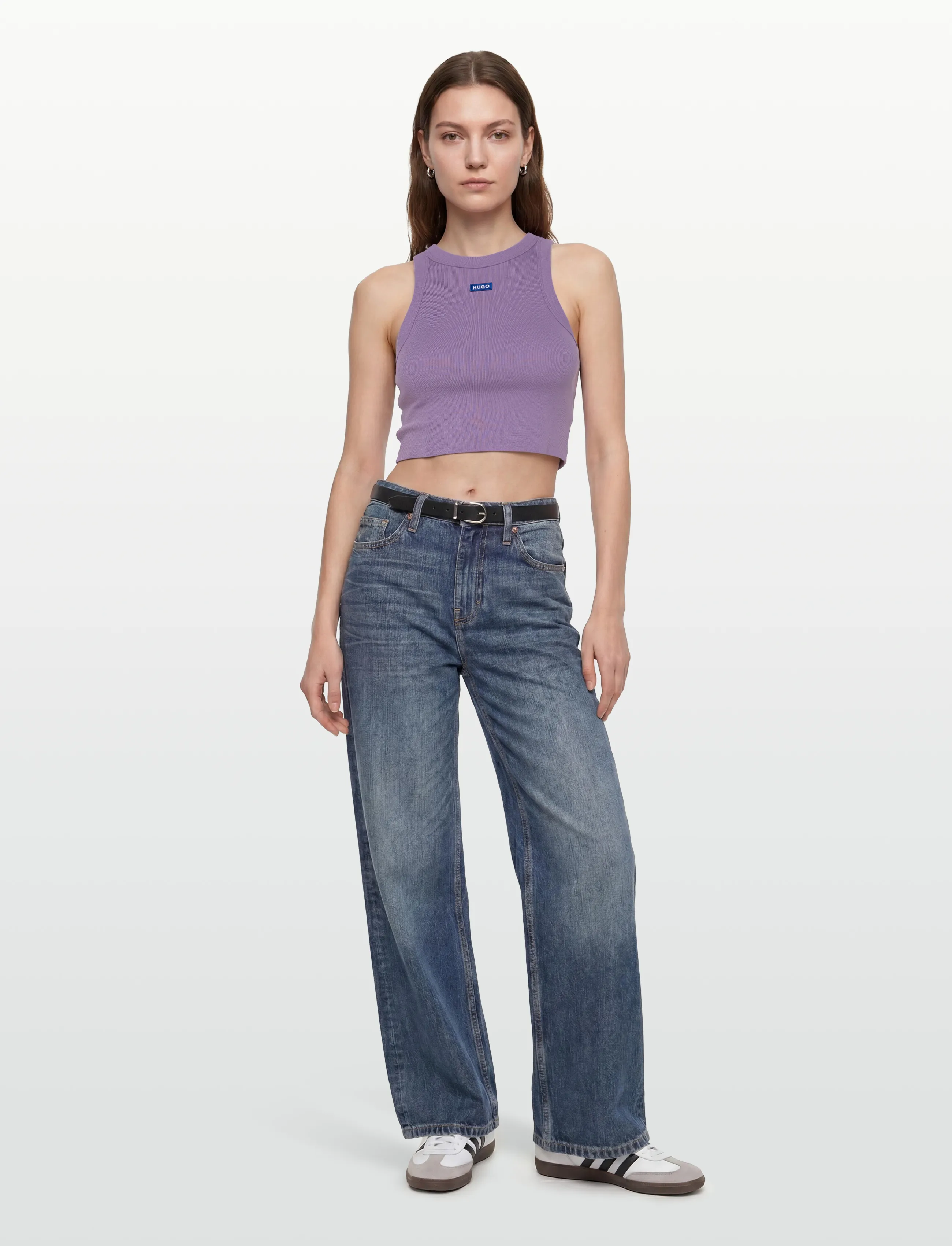 HUGO BLUE Baby Tank_B, XS, Purple, Crop Overdele > Crop Overdele Uden Ærmer, Dame